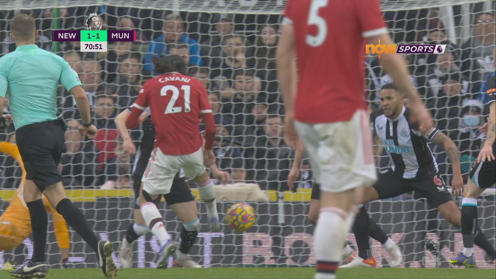 英超　紐卡素1:1曼聯