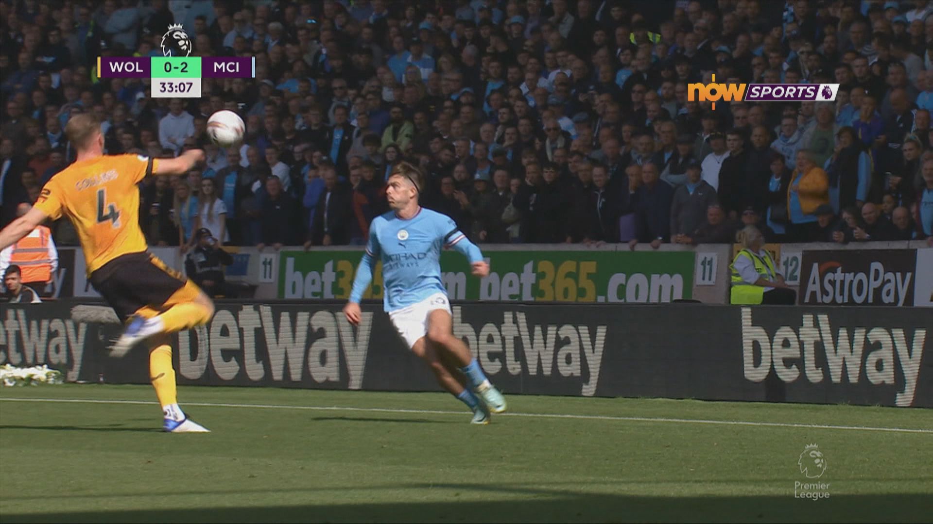 英超　狼隊0:3曼城