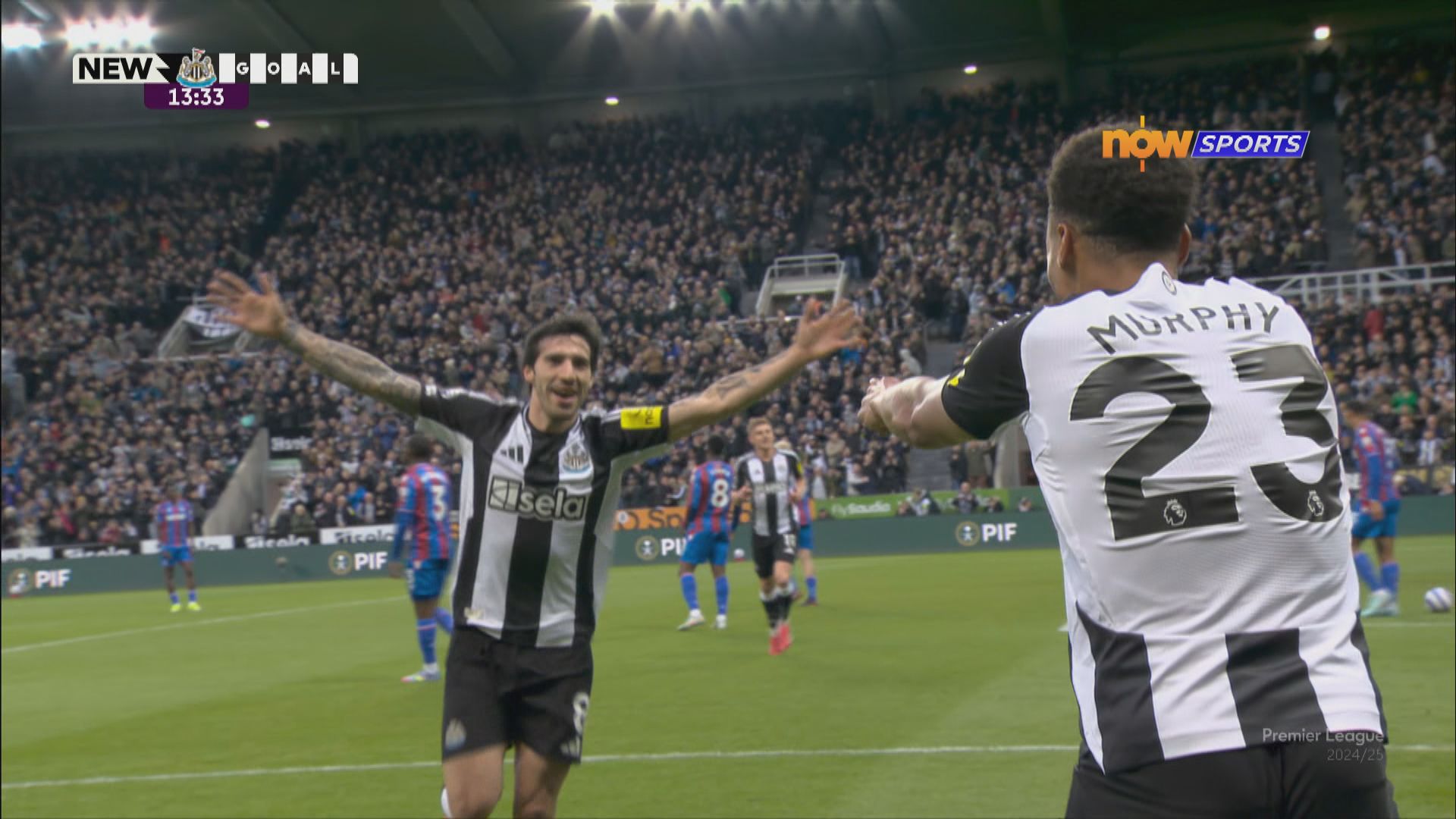 英超　紐卡素 5:0 水晶宮