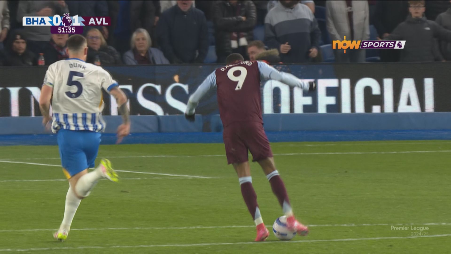 英超　白禮頓 0:3 阿士東維拉