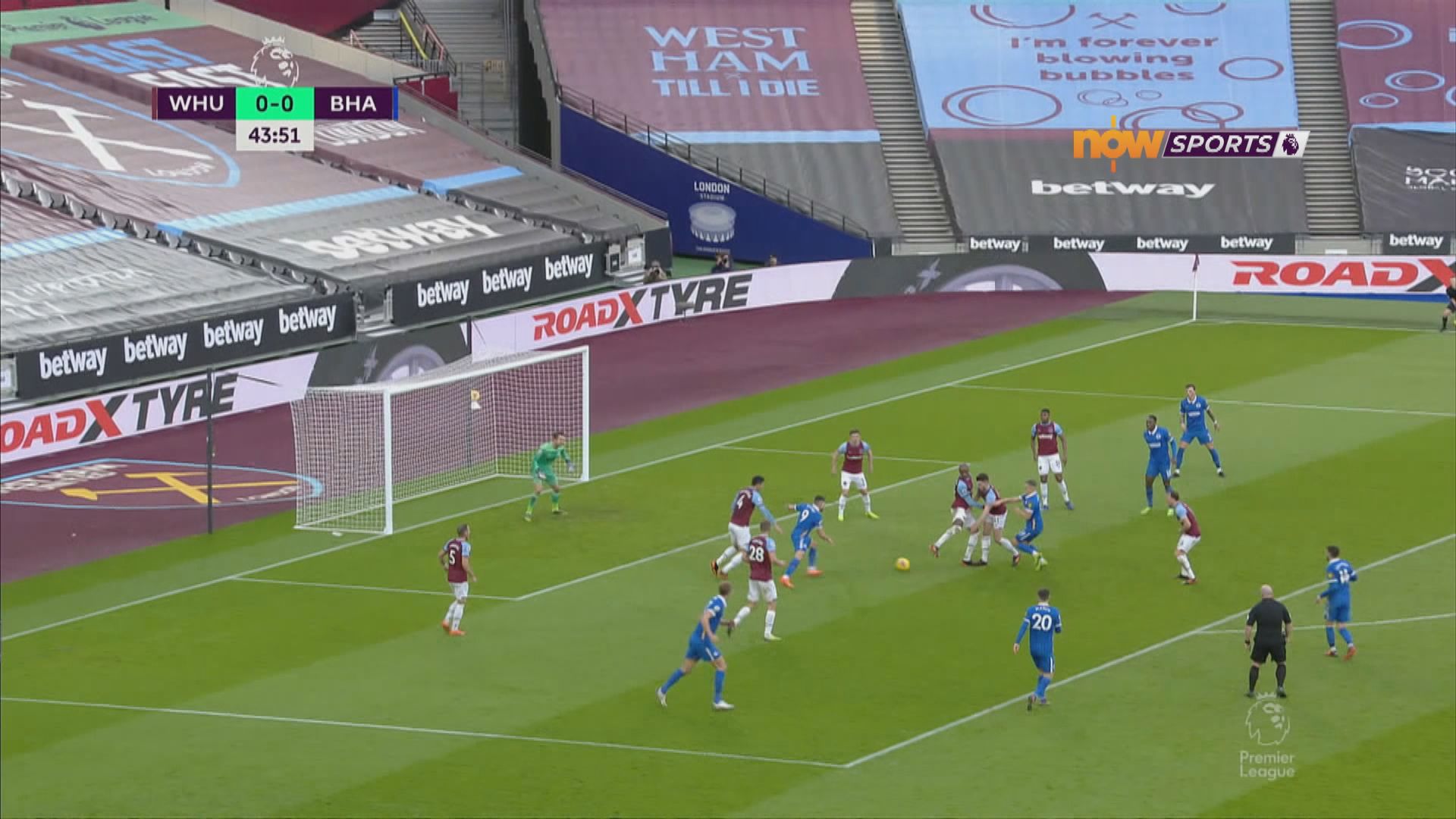 英超　韋斯咸2:2白禮頓