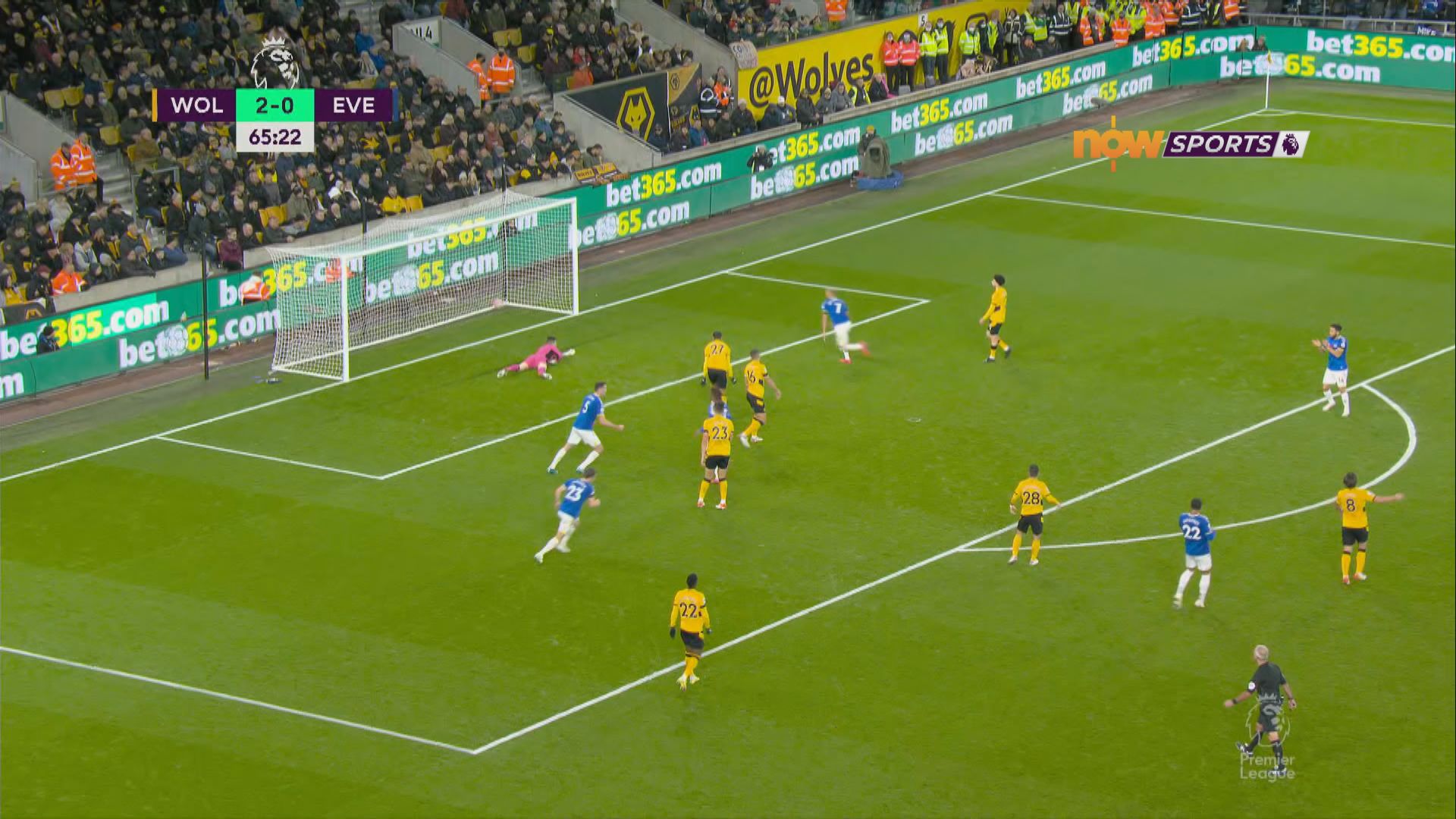 英超　狼隊2:1愛華頓