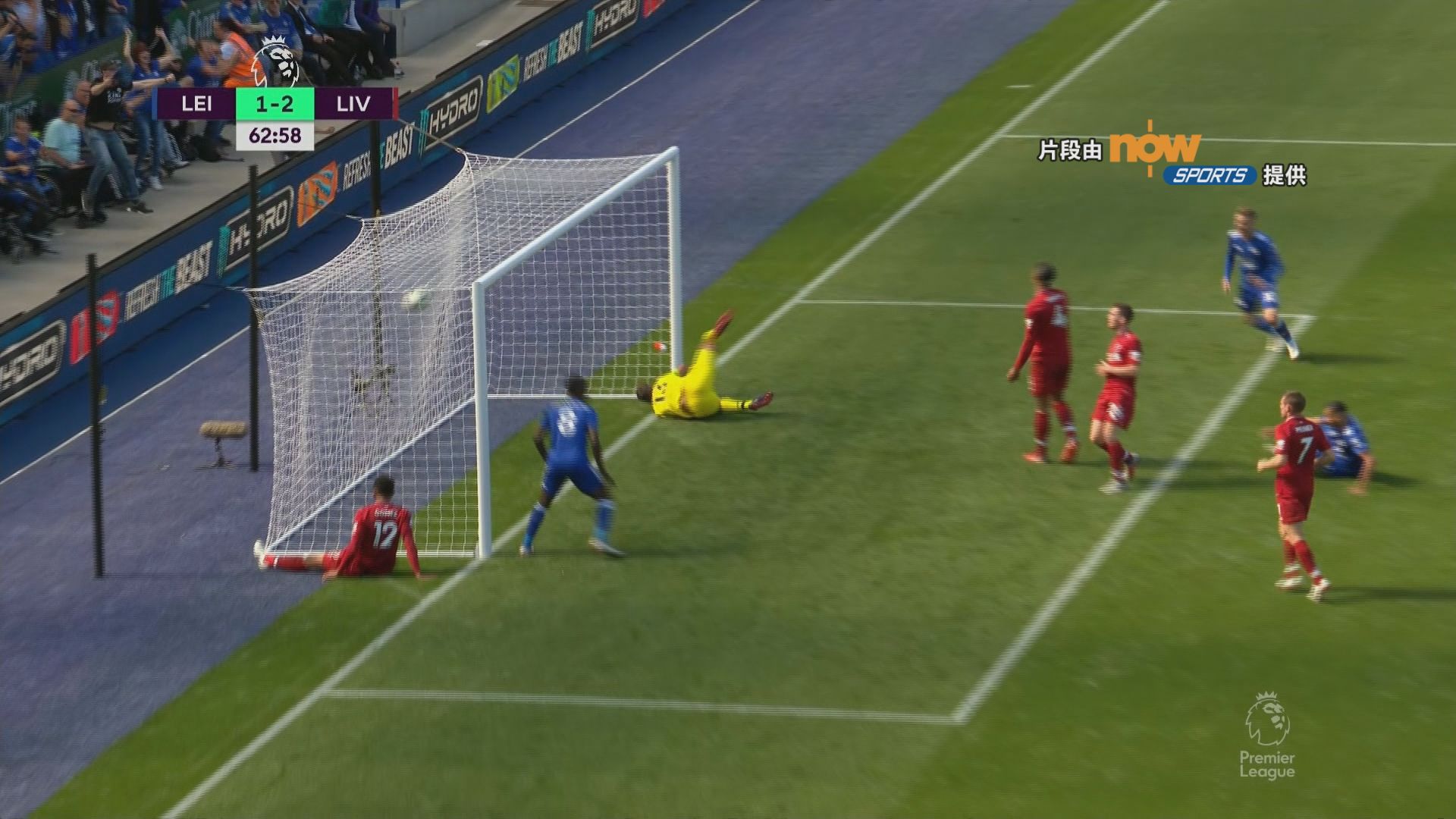 英超　李斯特城1:2利物浦