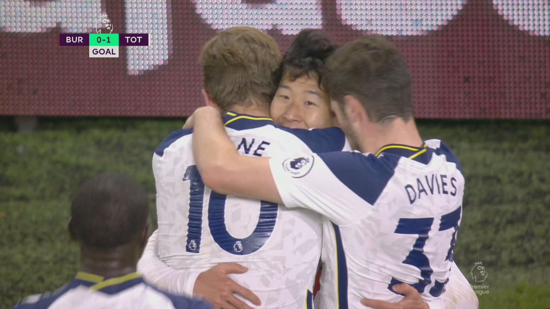 英超　般尼0:1熱刺、白禮頓1:1西布朗