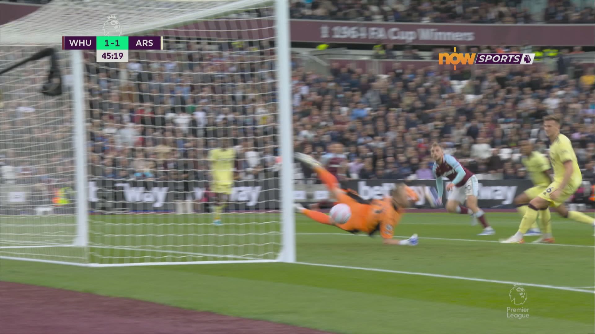 英超　韋斯咸1:2阿仙奴