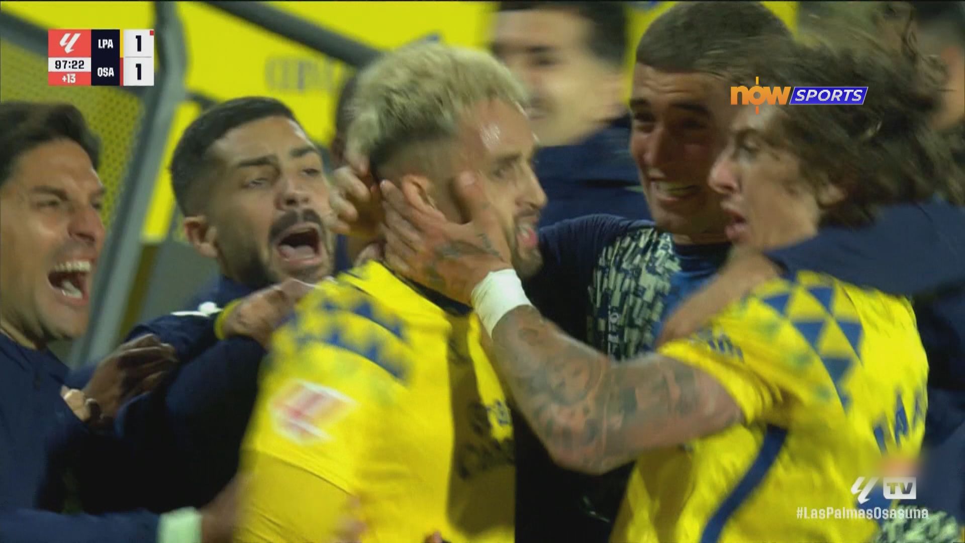 西甲　拉斯帕馬斯 1:1 奧沙辛拿