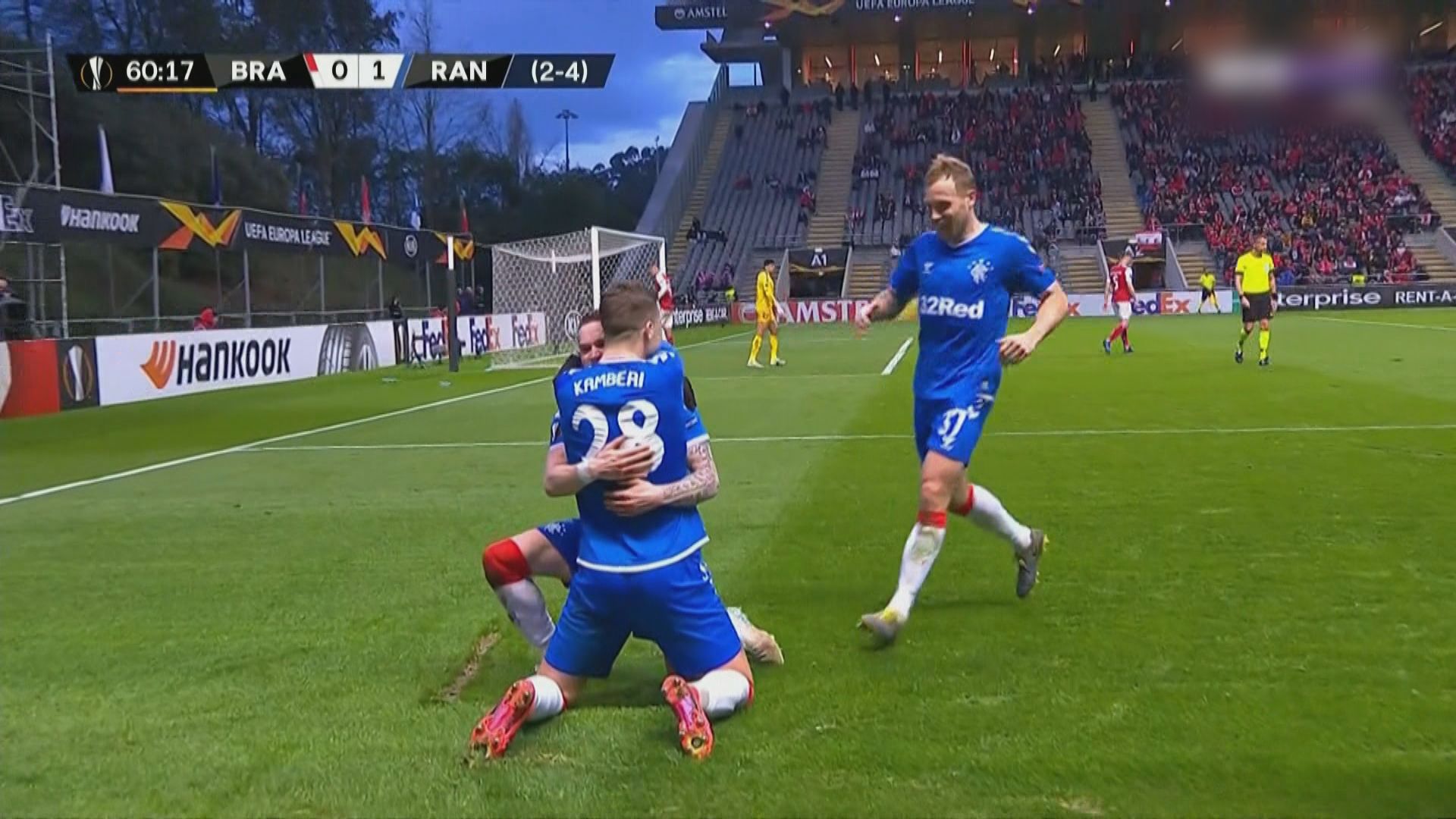 歐霸盃　布拉加0:1格拉斯哥流浪