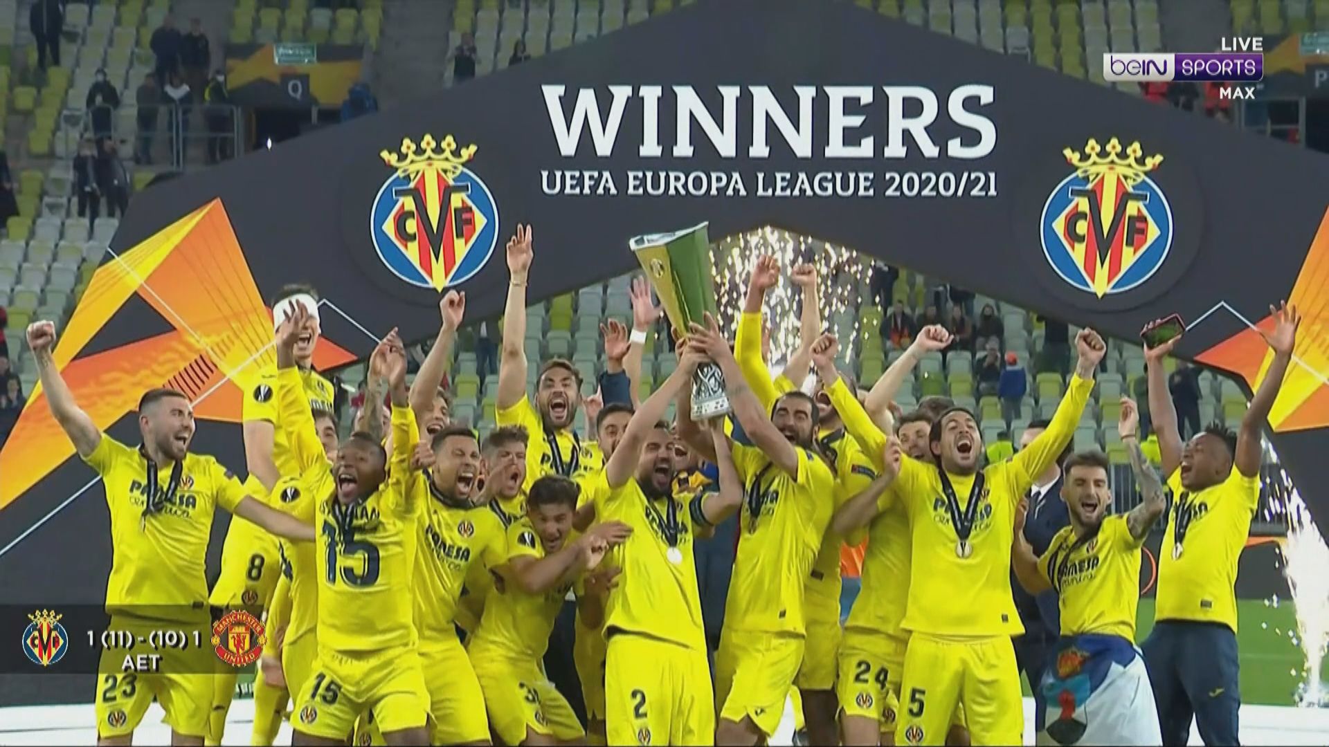 歐霸盃　維拉利爾互射十二碼擊敗曼聯捧盃