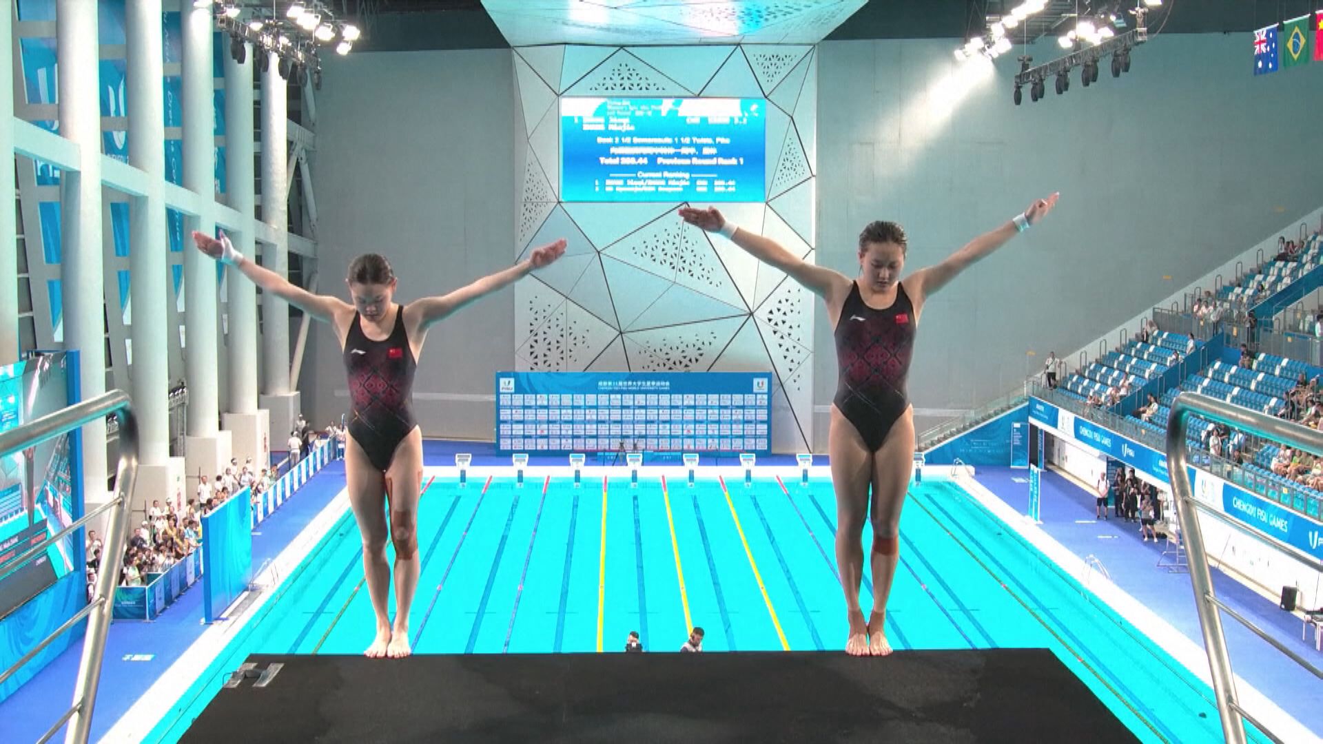 世大運 國家隊連奪女子雙人十米台及男子雙人三米板兩金