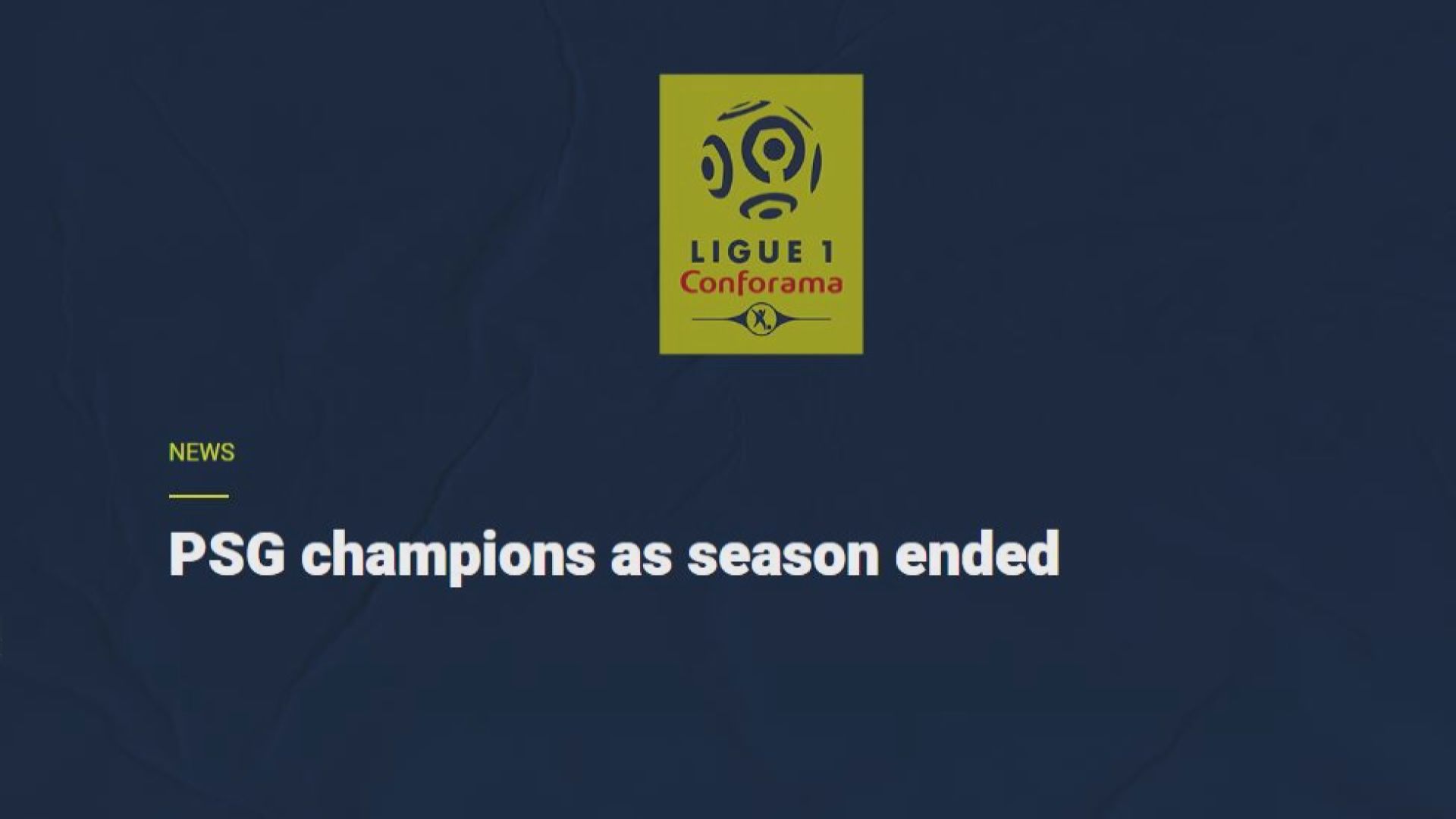 法甲落實提前結束　巴黎聖日耳門封王