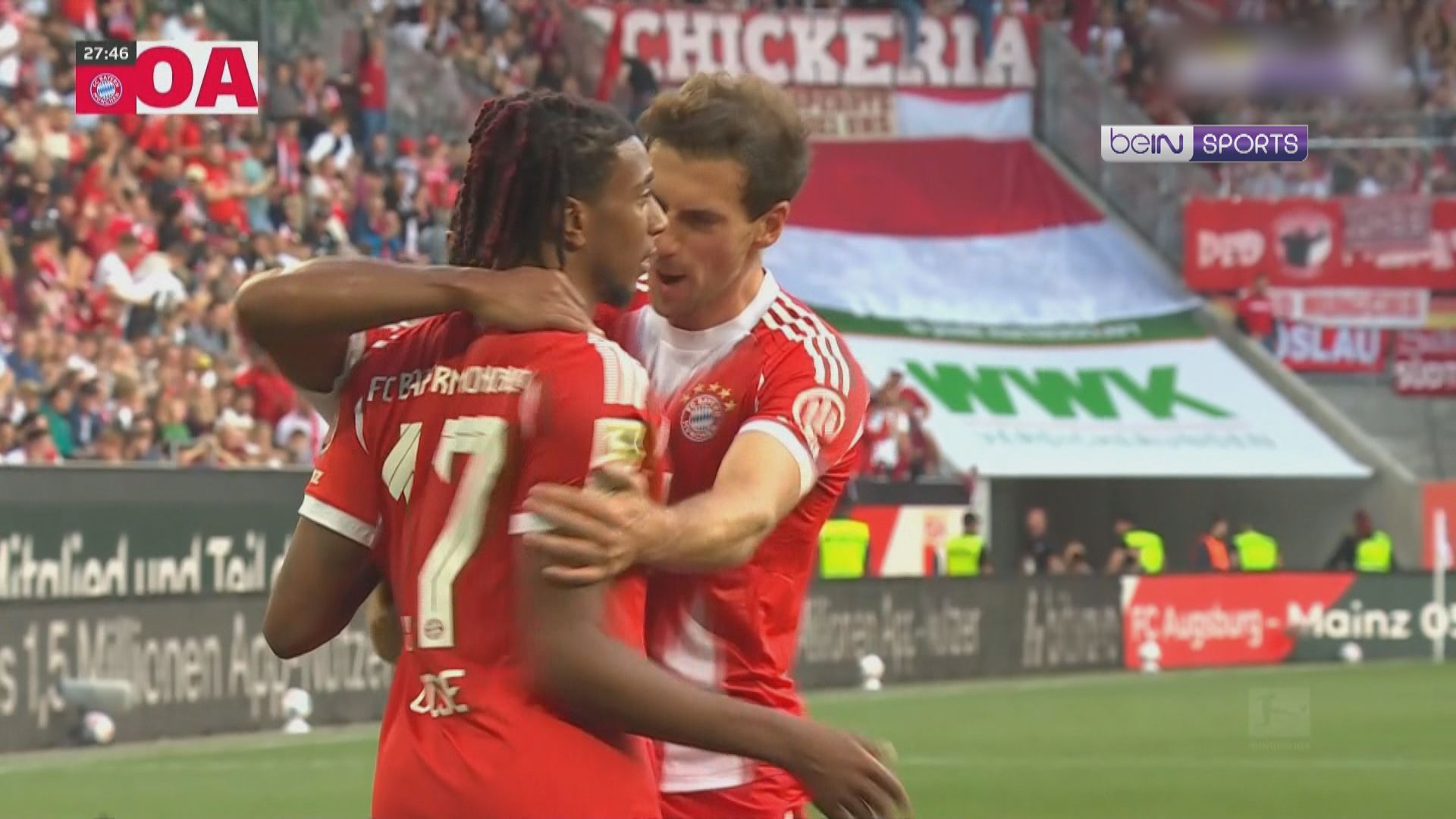 德甲　奧格斯堡 2:3 拜仁慕尼黑