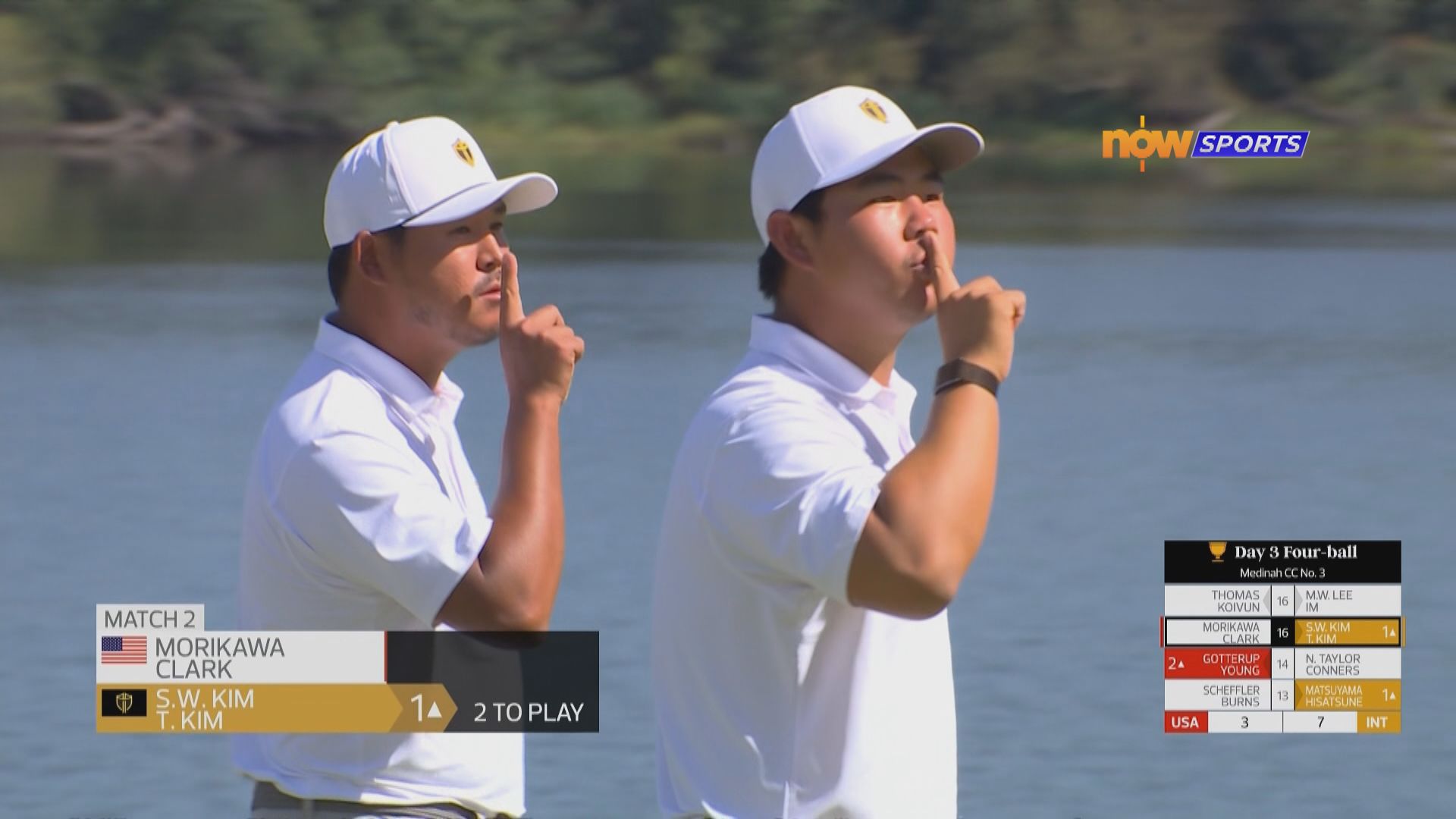 總統盃高爾夫球賽　國際隊經過三日賽事領先美國隊3分
