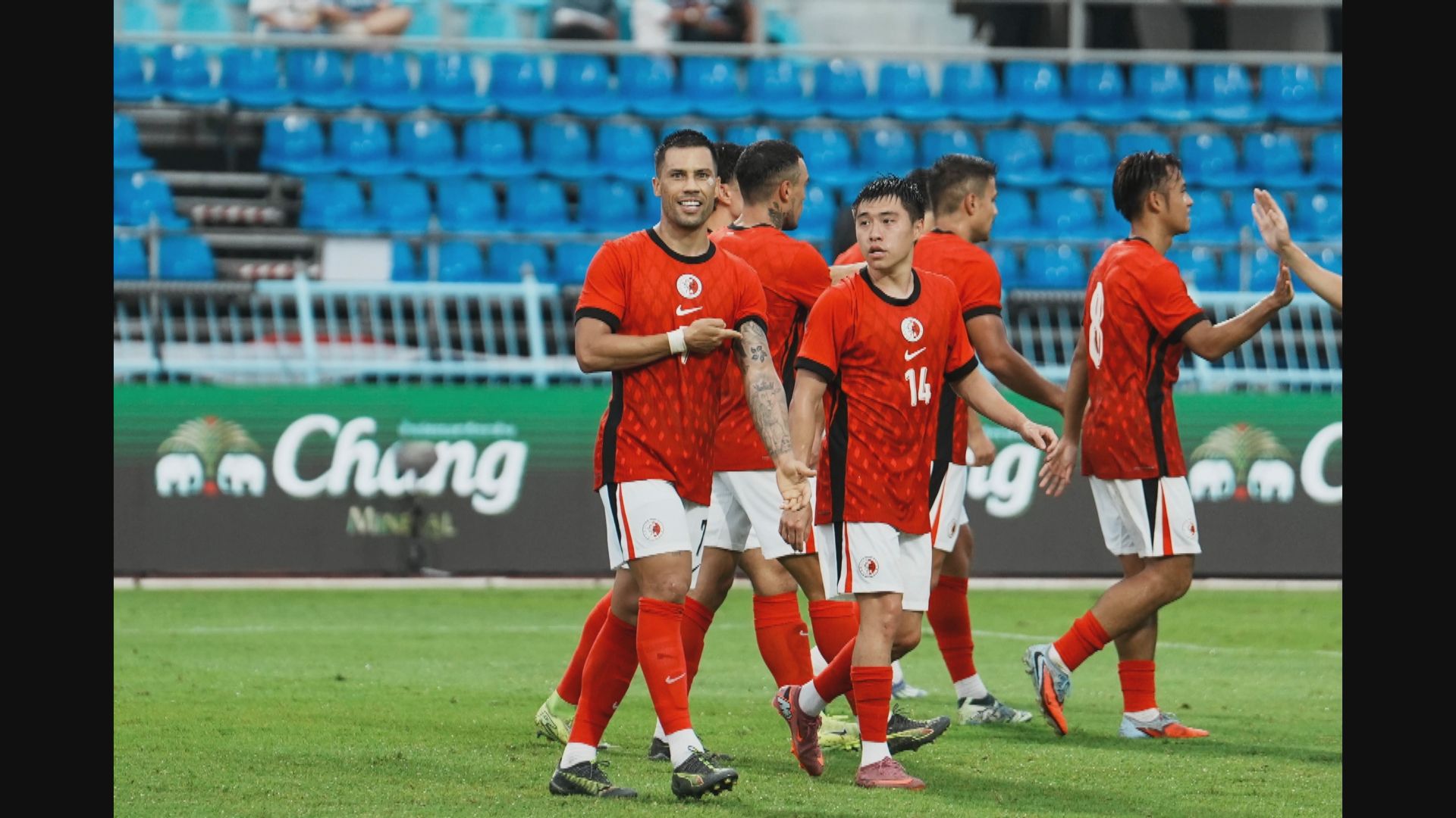 泰王盃足球賽季軍戰　港隊8比0大勝九人應戰斐濟