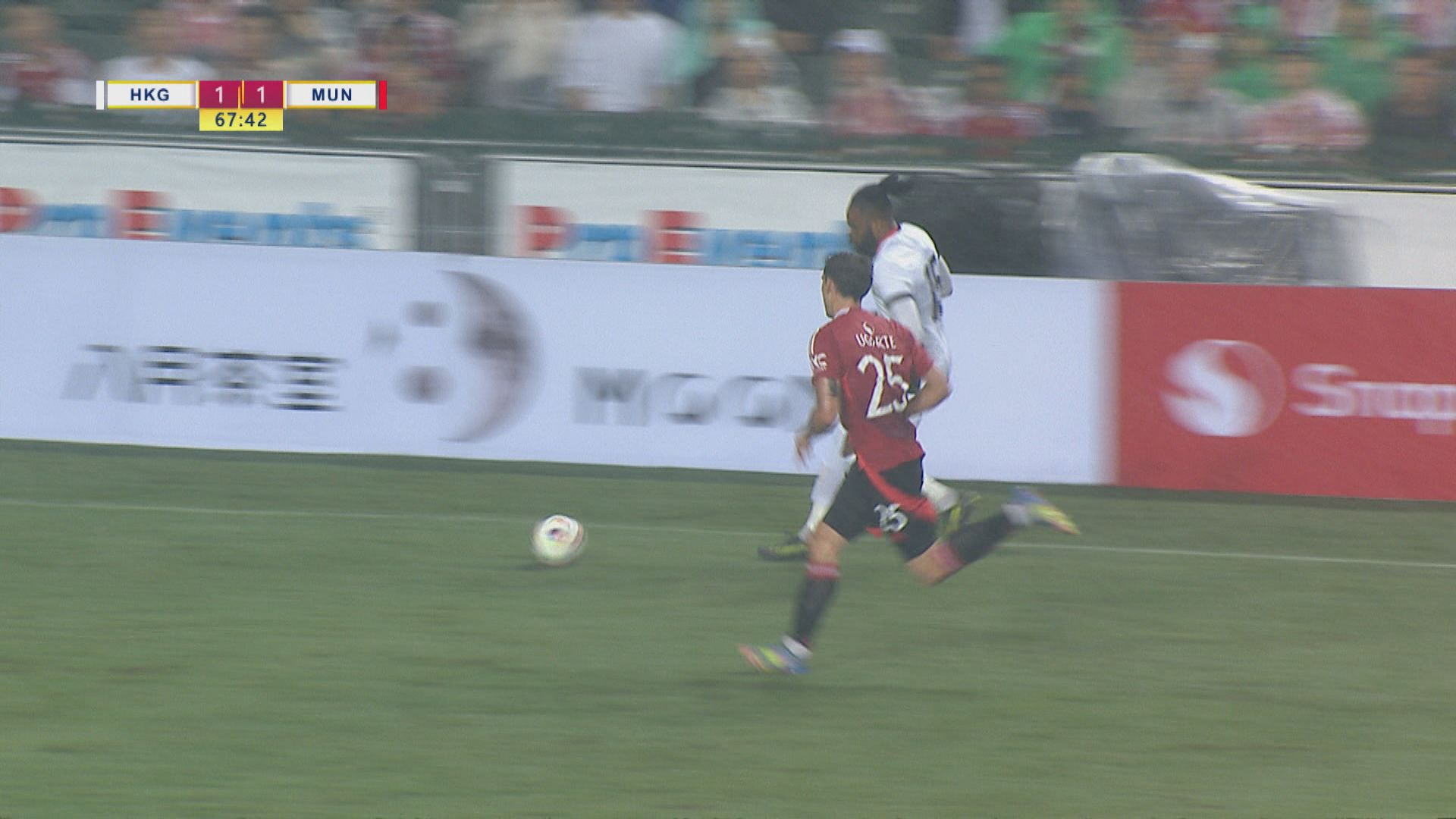 港隊大球場冒雨迎戰曼聯　先贏後輸1比3