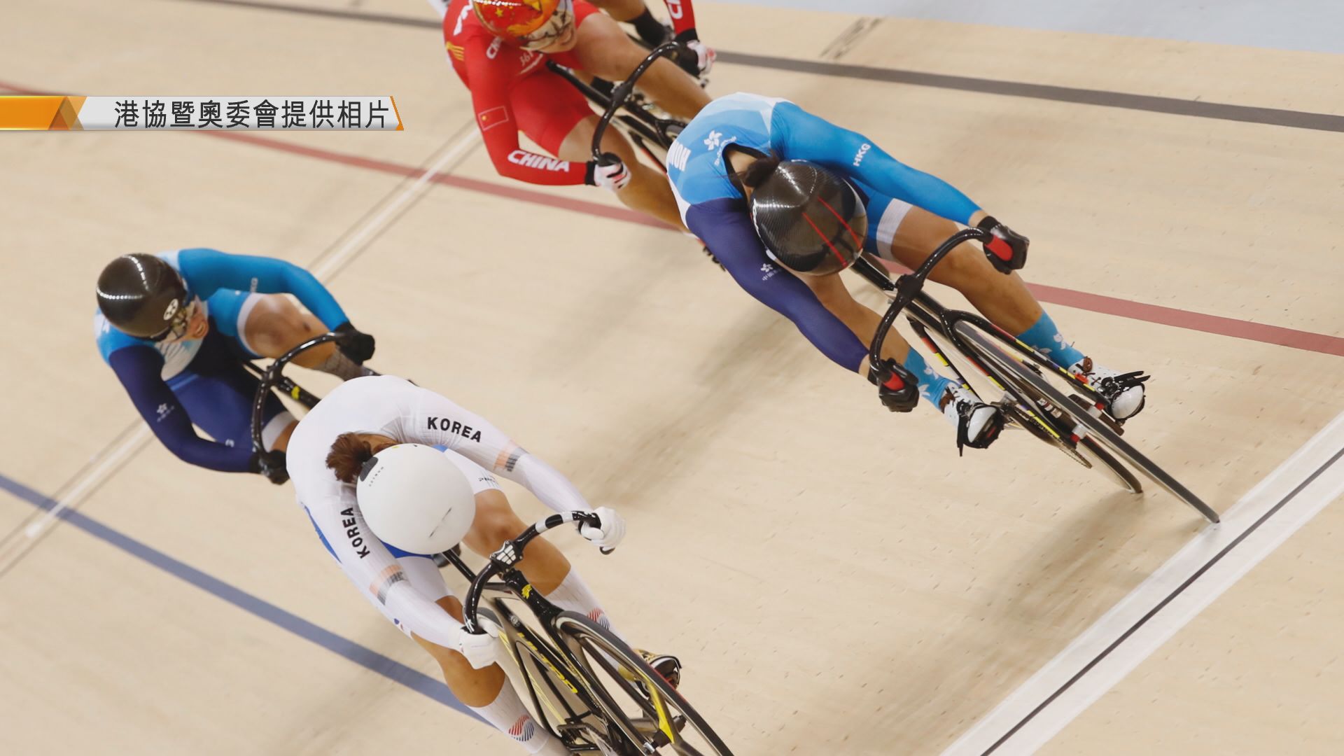 港隊在亞運男子團體追逐賽奪銀牌