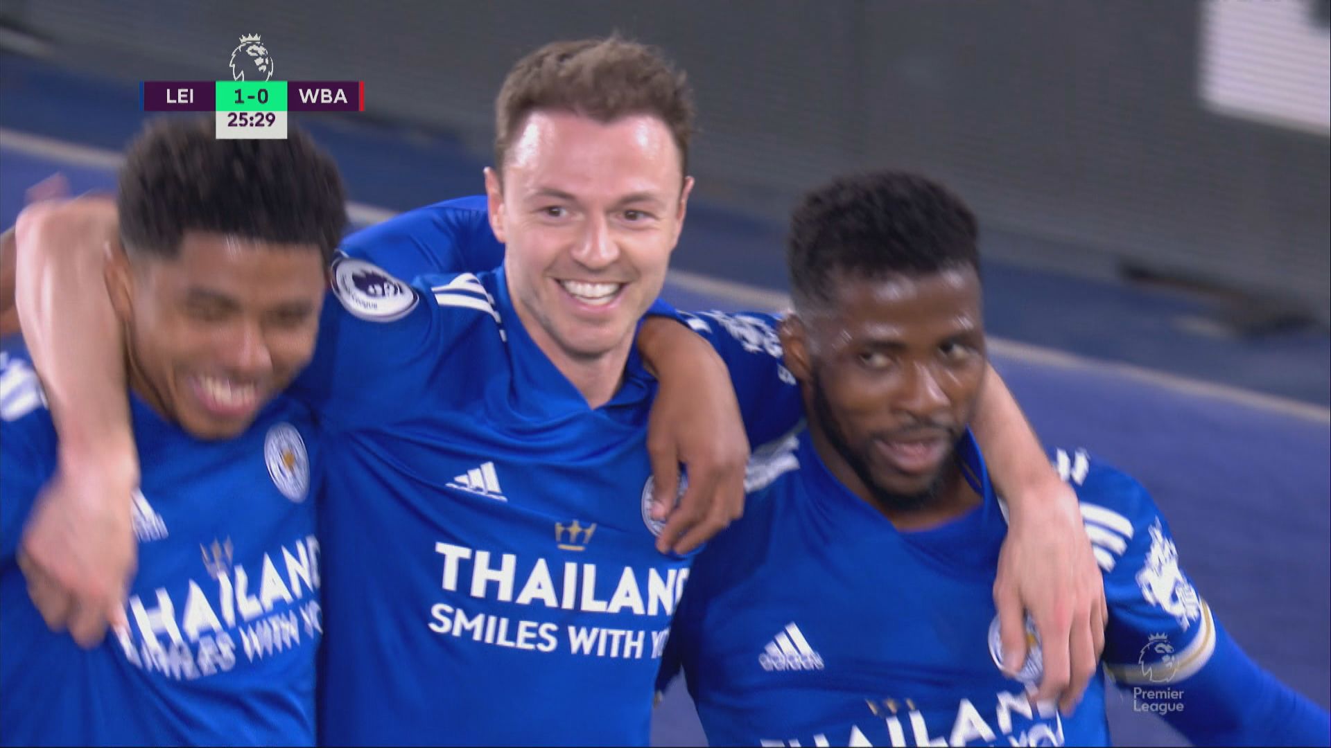 英超　李斯特城3:0西布朗