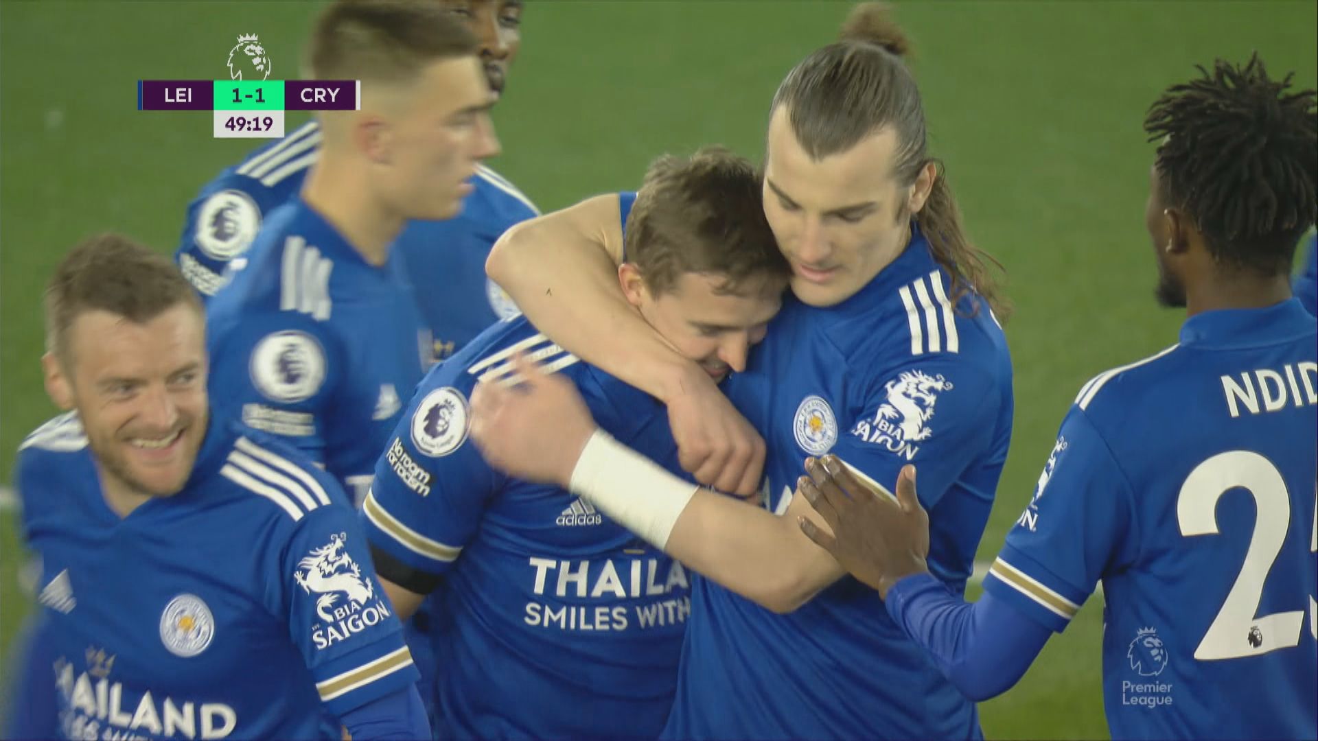 英超　李斯特城2:1水晶宮