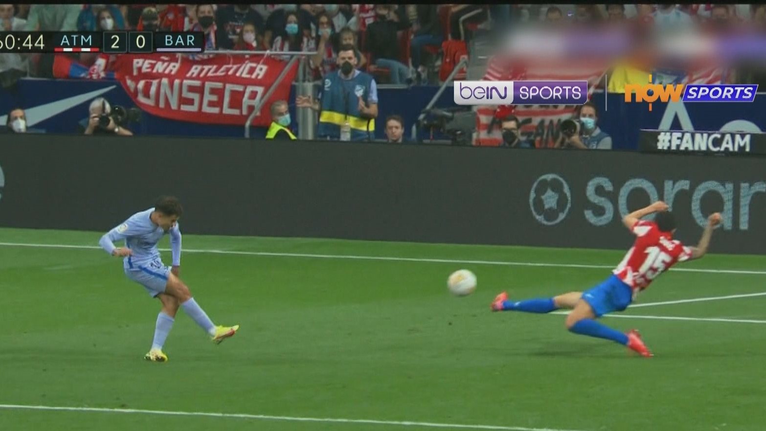 西甲　馬德里體育會2:0巴塞羅那