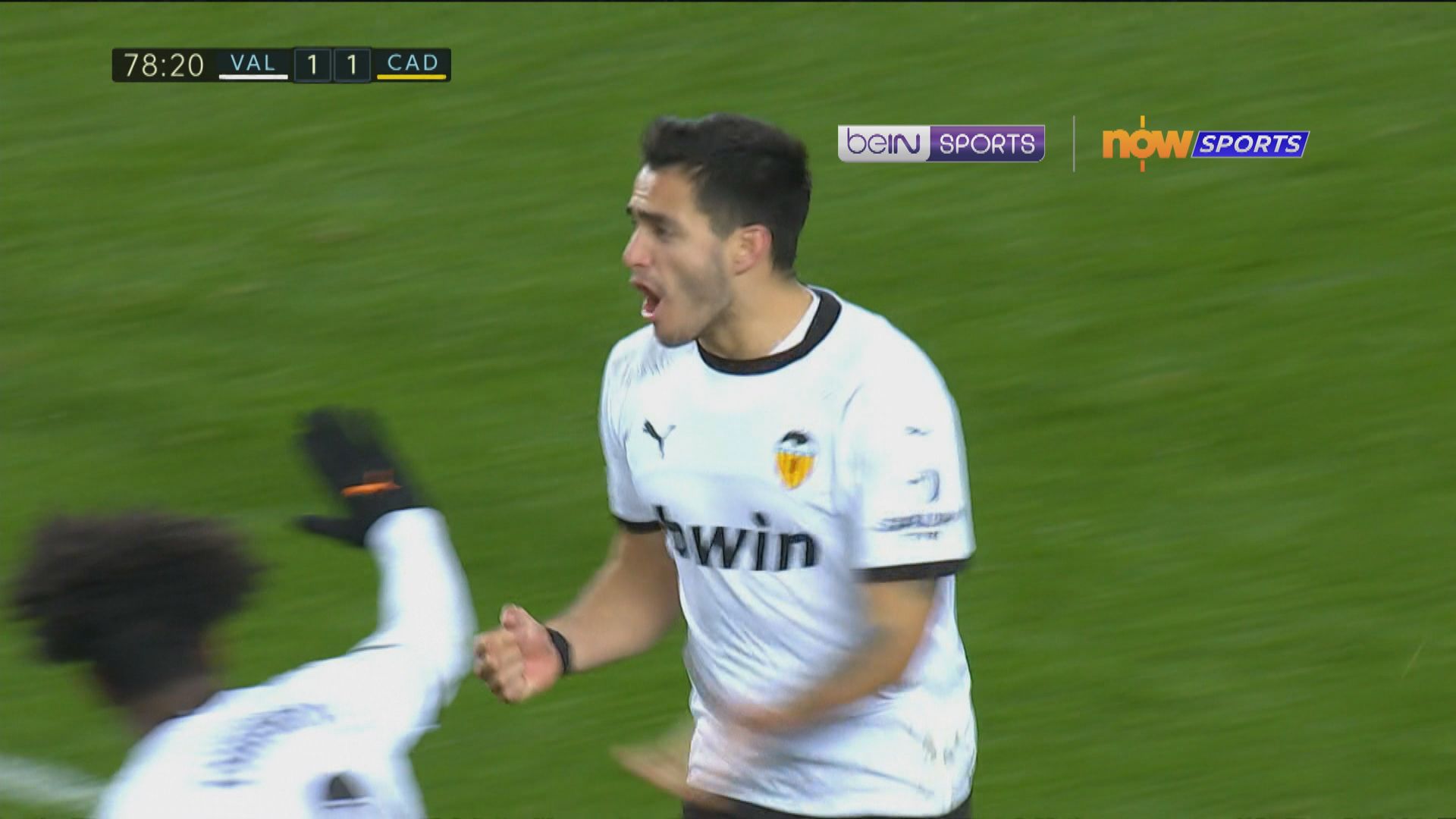 西甲　華倫西亞1:1卡迪斯