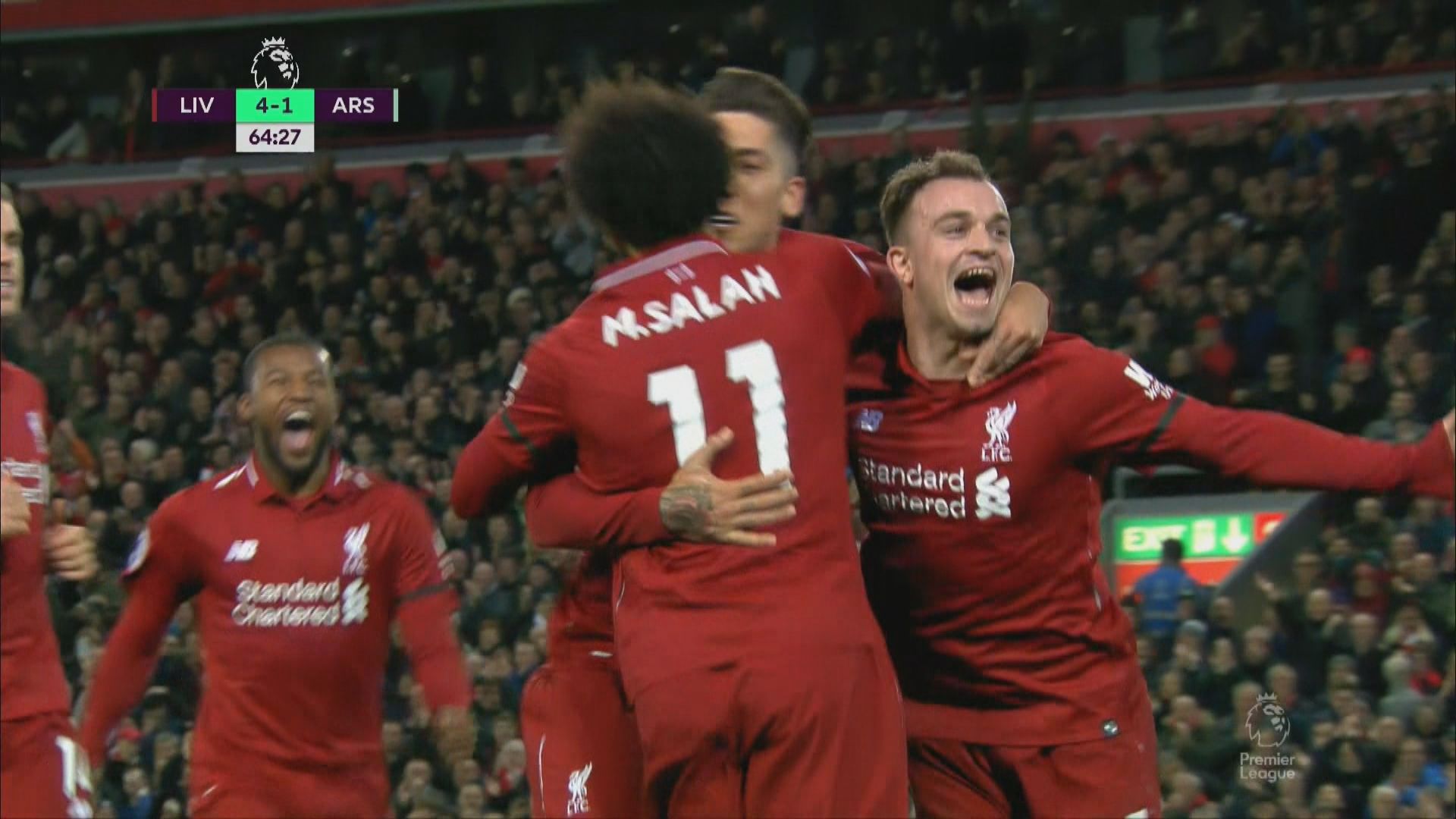 英超　利物浦 5:1 阿仙奴