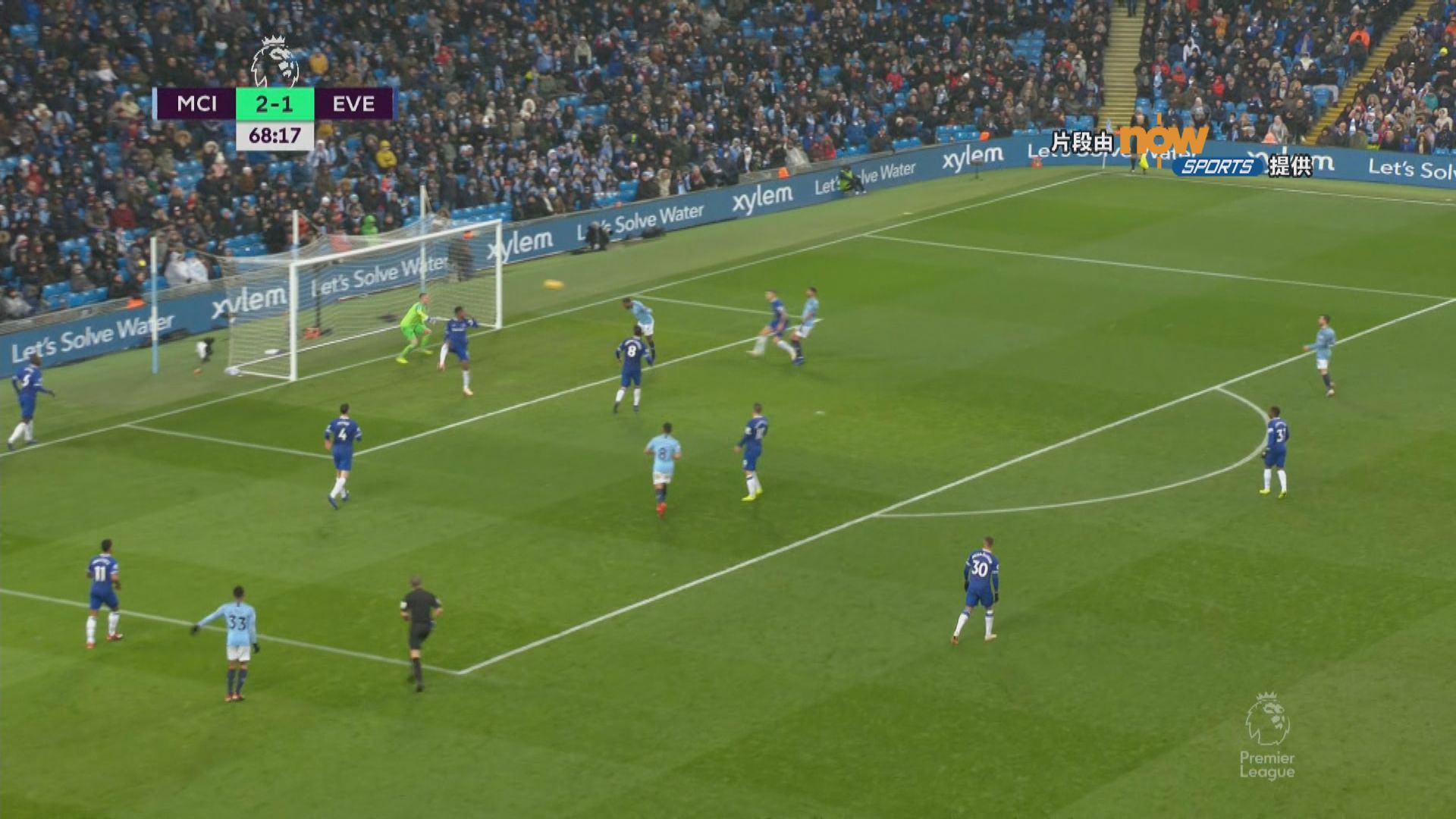 英超　曼城3:1愛華頓