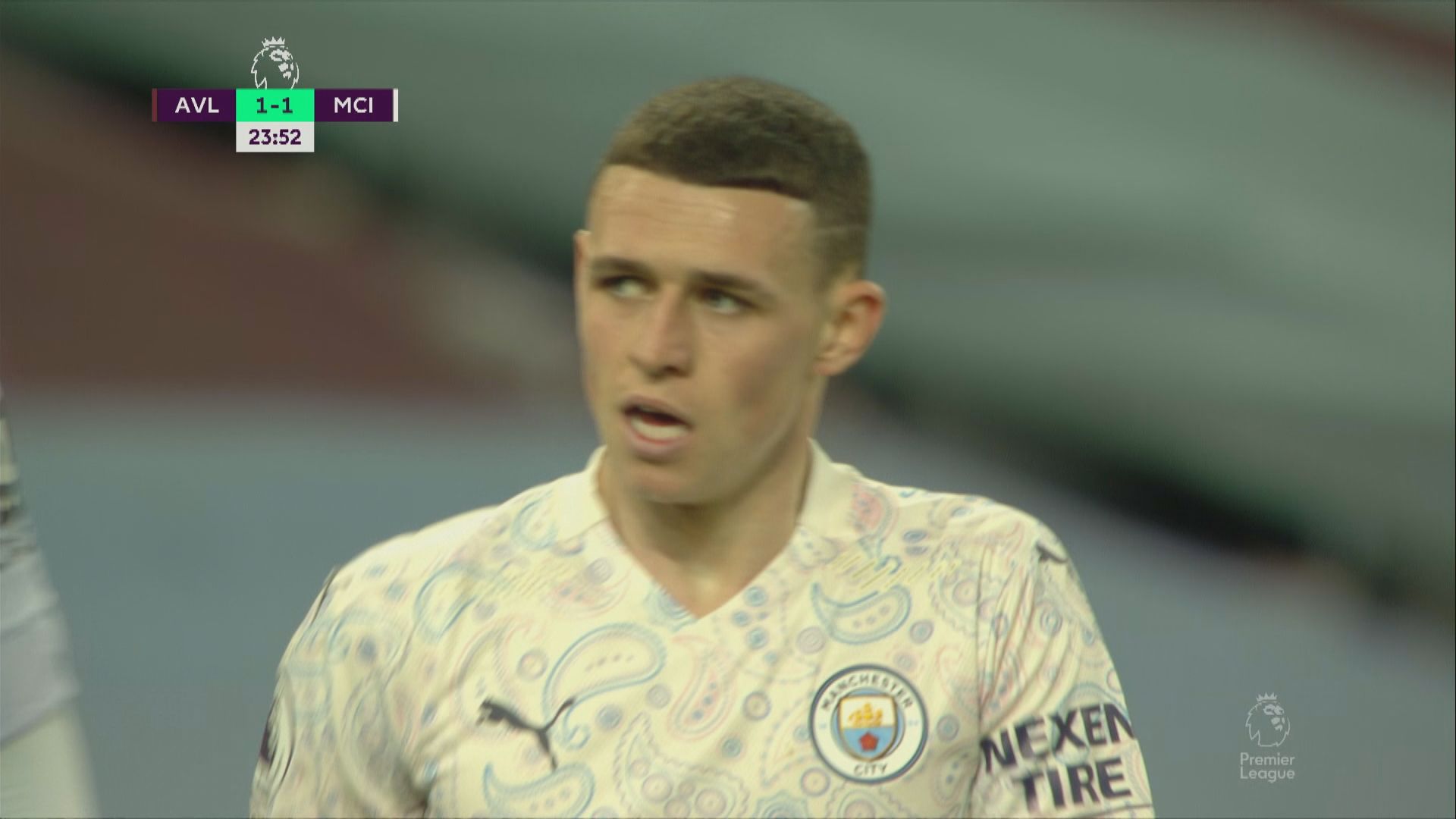 英超　阿士東維拉1:2曼城