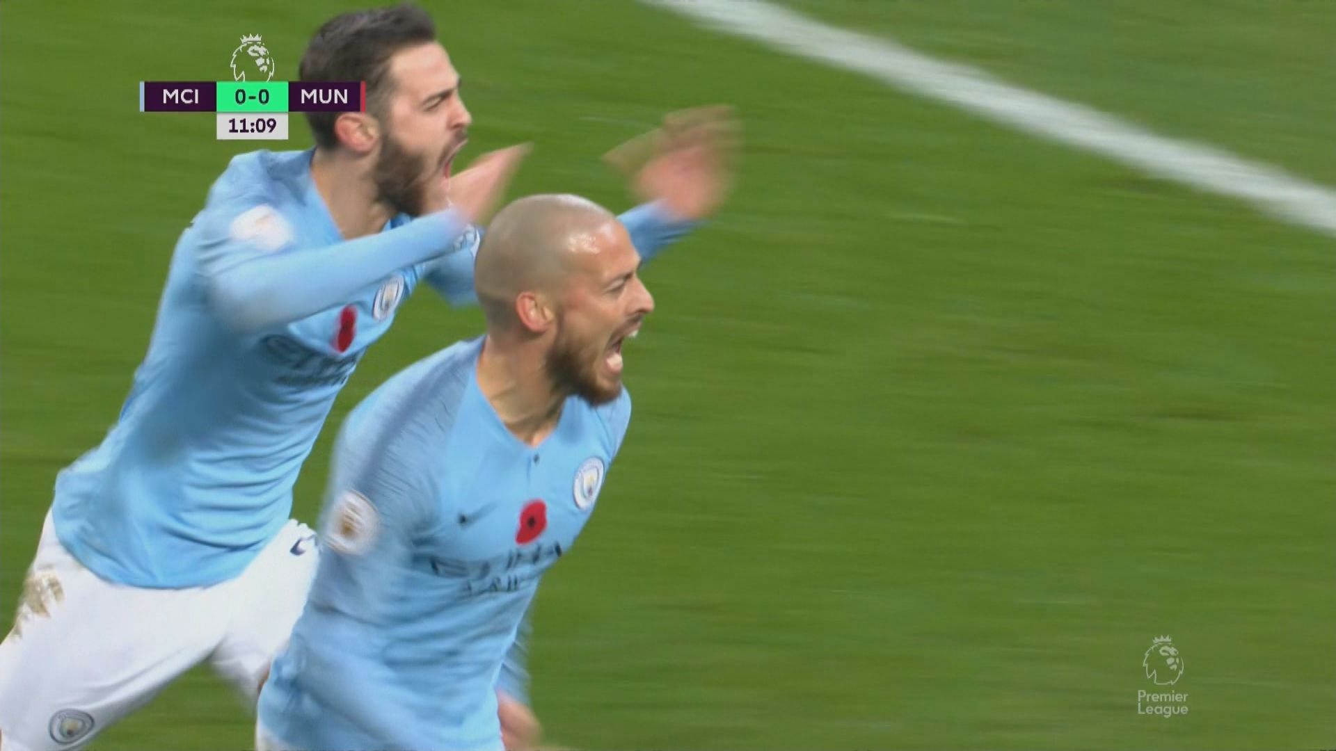 英超　曼城3:1曼聯