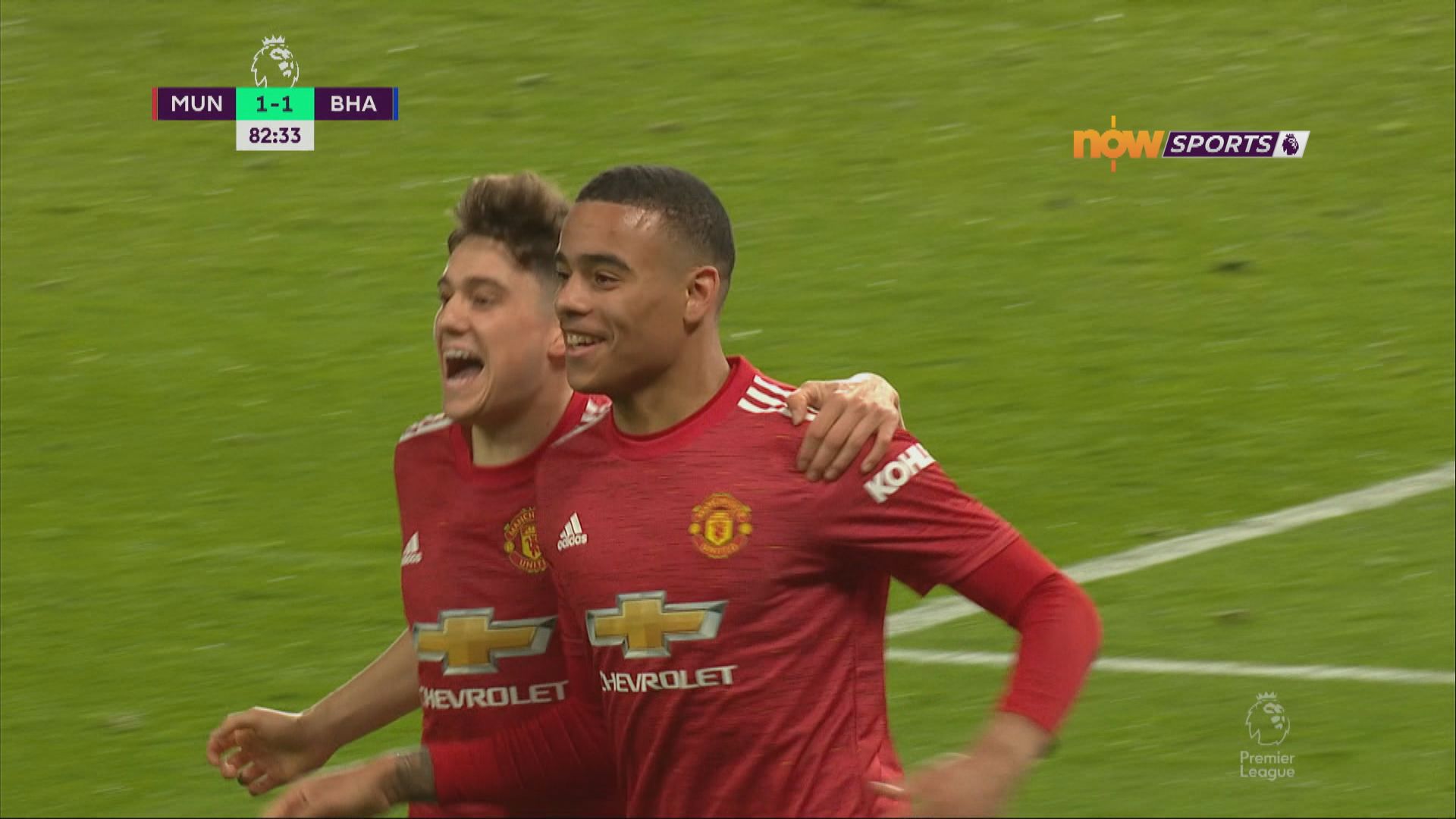 英超　曼聯2:1白禮頓