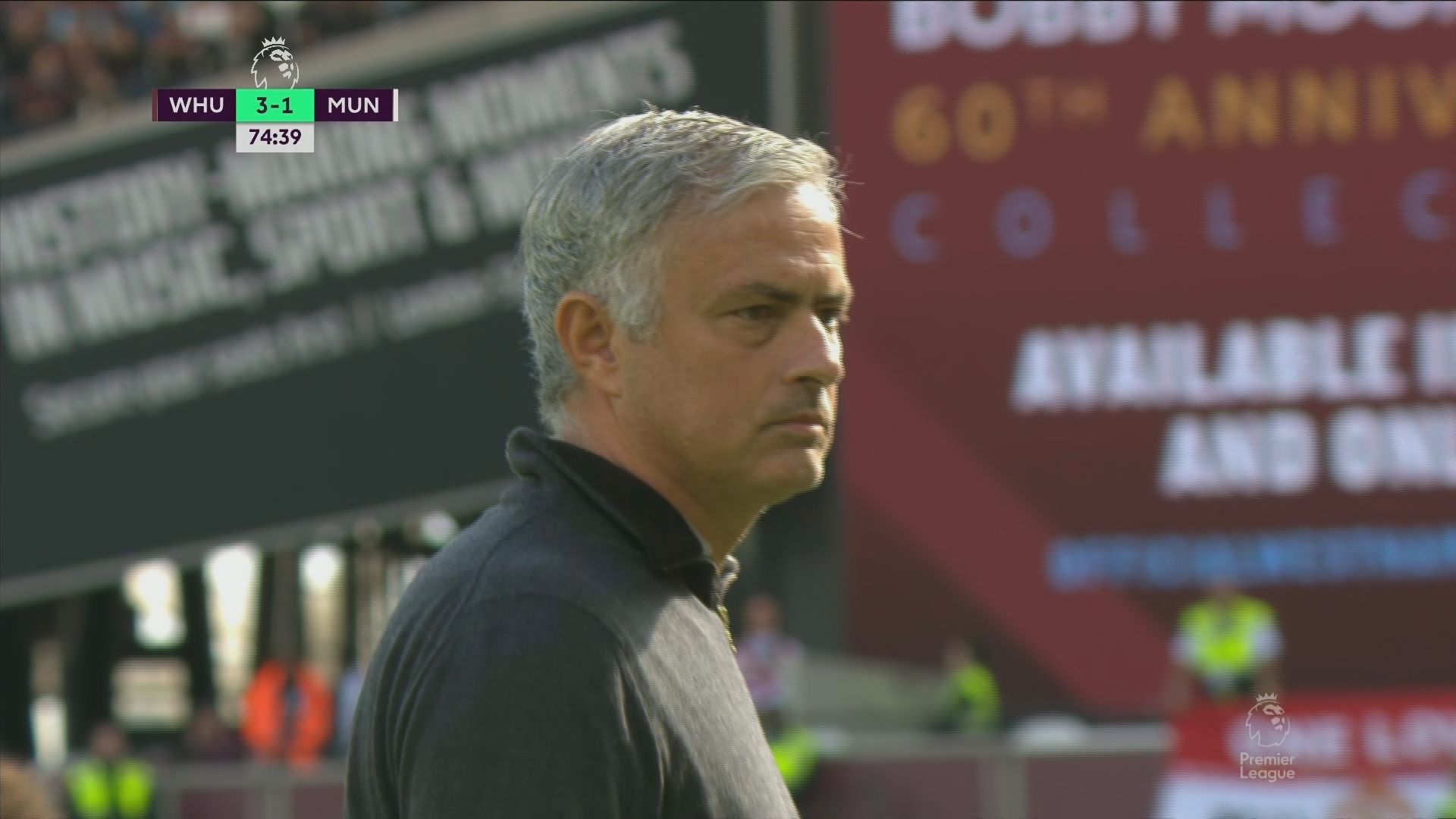 英超　韋斯咸 3:1 曼聯