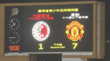 馬會青少年足球精英匯　曼聯U16以7比1大勝港隊U16