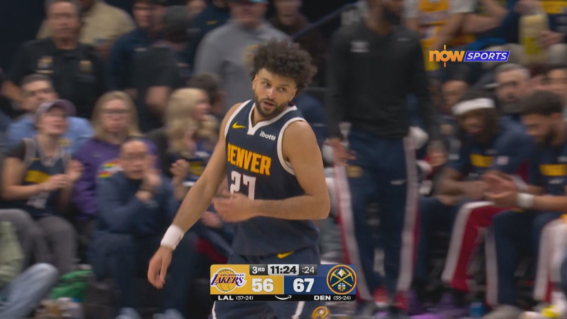 NBA　湖人 113:120 金塊