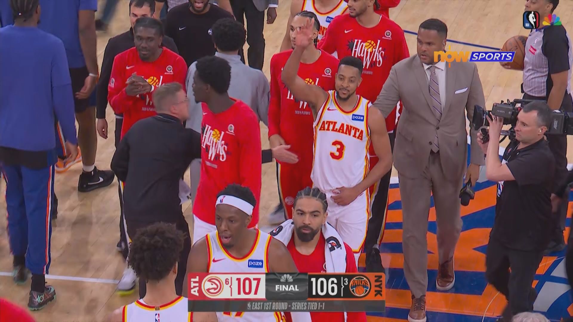 NBA季後賽東岸首圈　鷹隊 107:106 紐約人 (場數1:1)