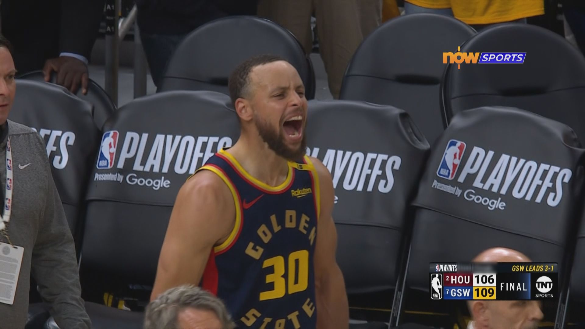 NBA季後賽西岸首圈　火箭 106:109 勇士 (場數 1:3)