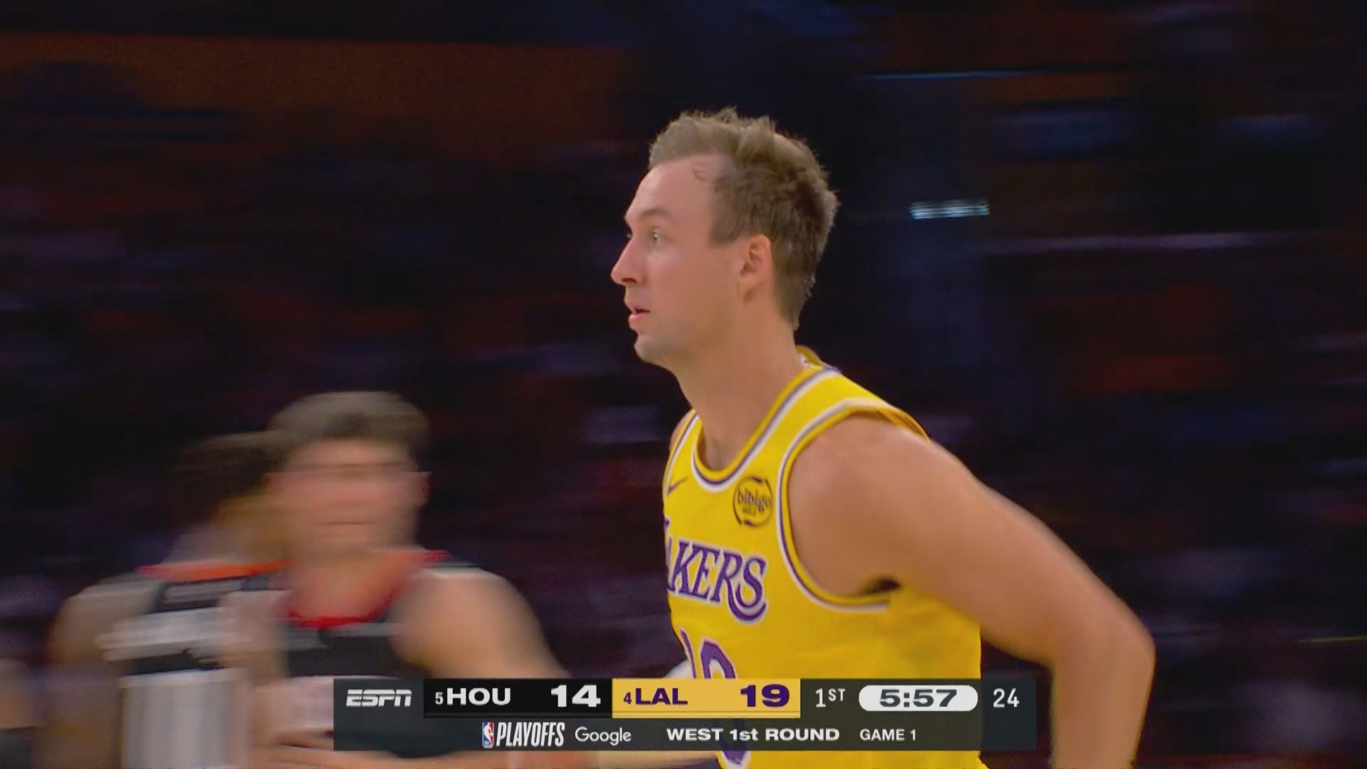 NBA季後賽　火箭 98:107 湖人(場數0:1)