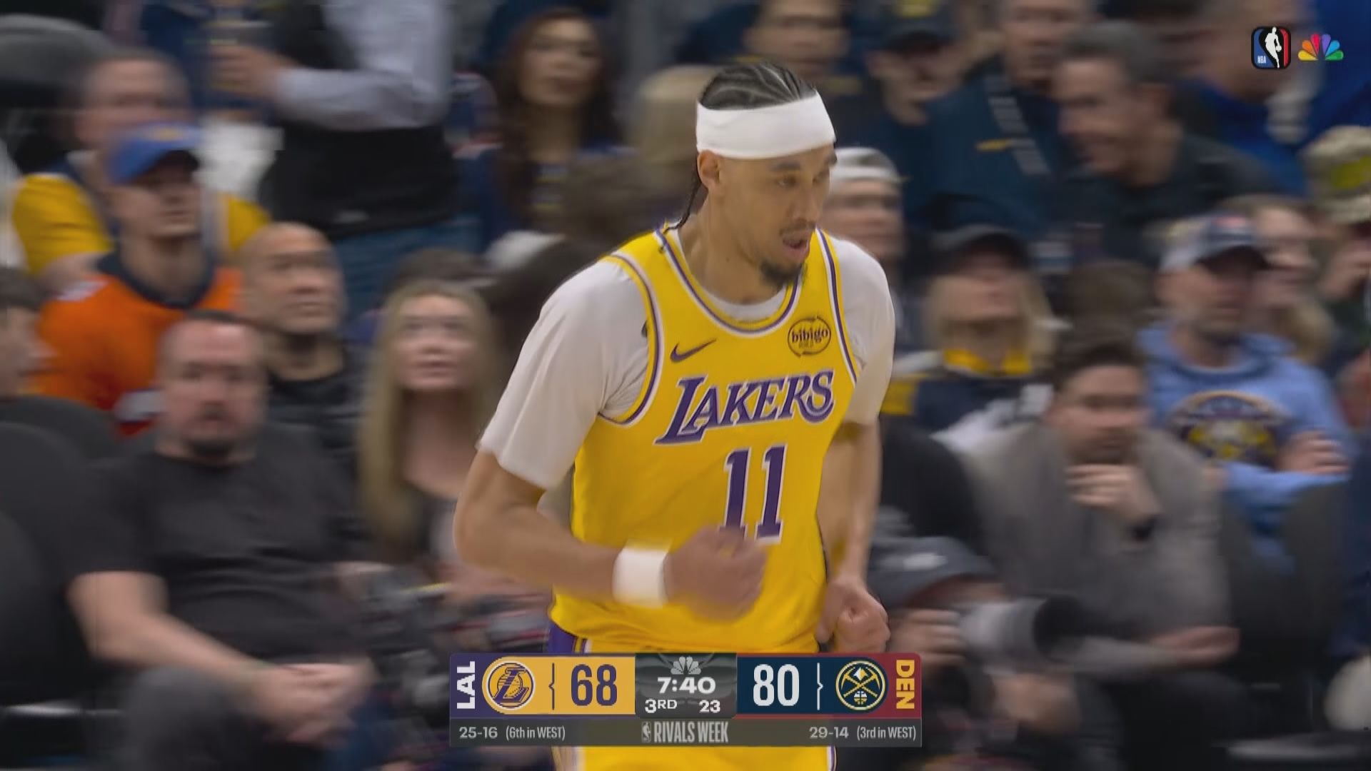 NBA　湖人 115:107 金塊