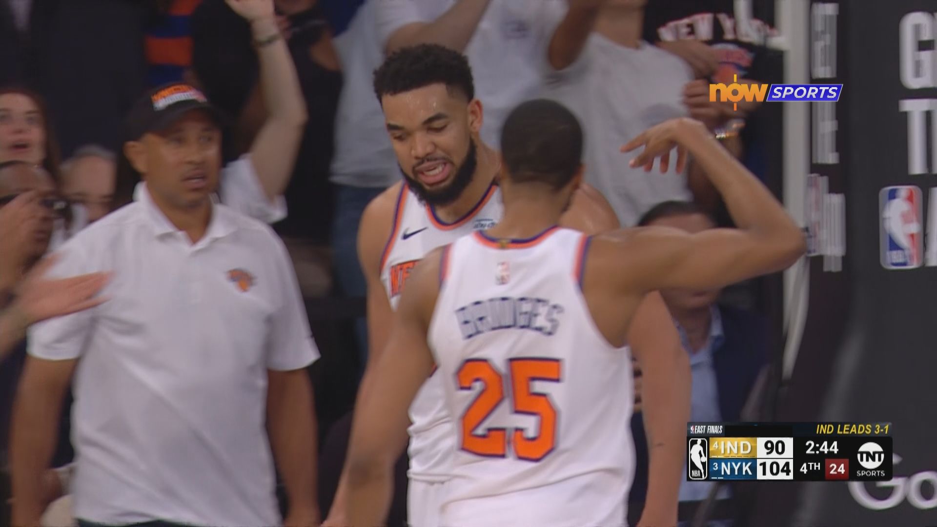 NBA季後賽東岸決賽　溜馬 94:111 紐約人 (場數 3:2)
