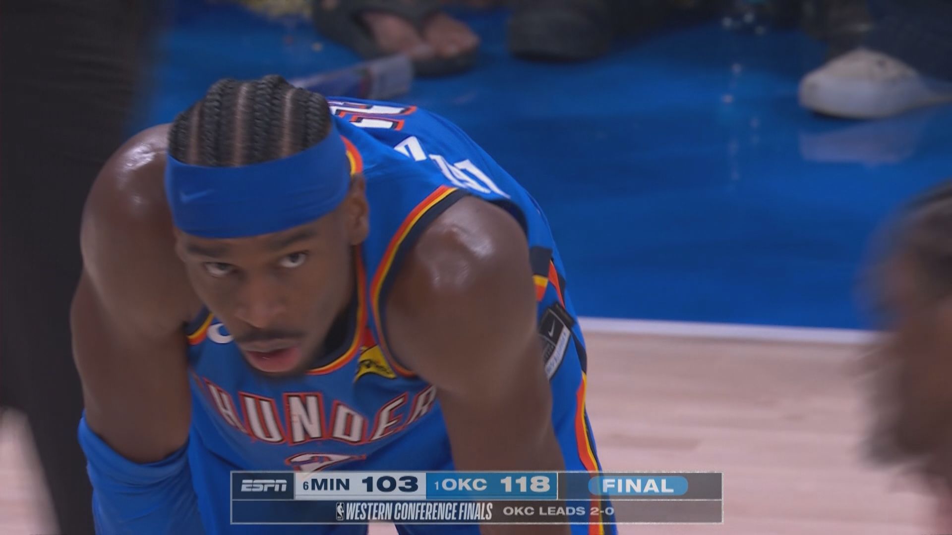 NBA季後賽西岸決賽　木狼 103:118 雷霆 (場數 0:2)