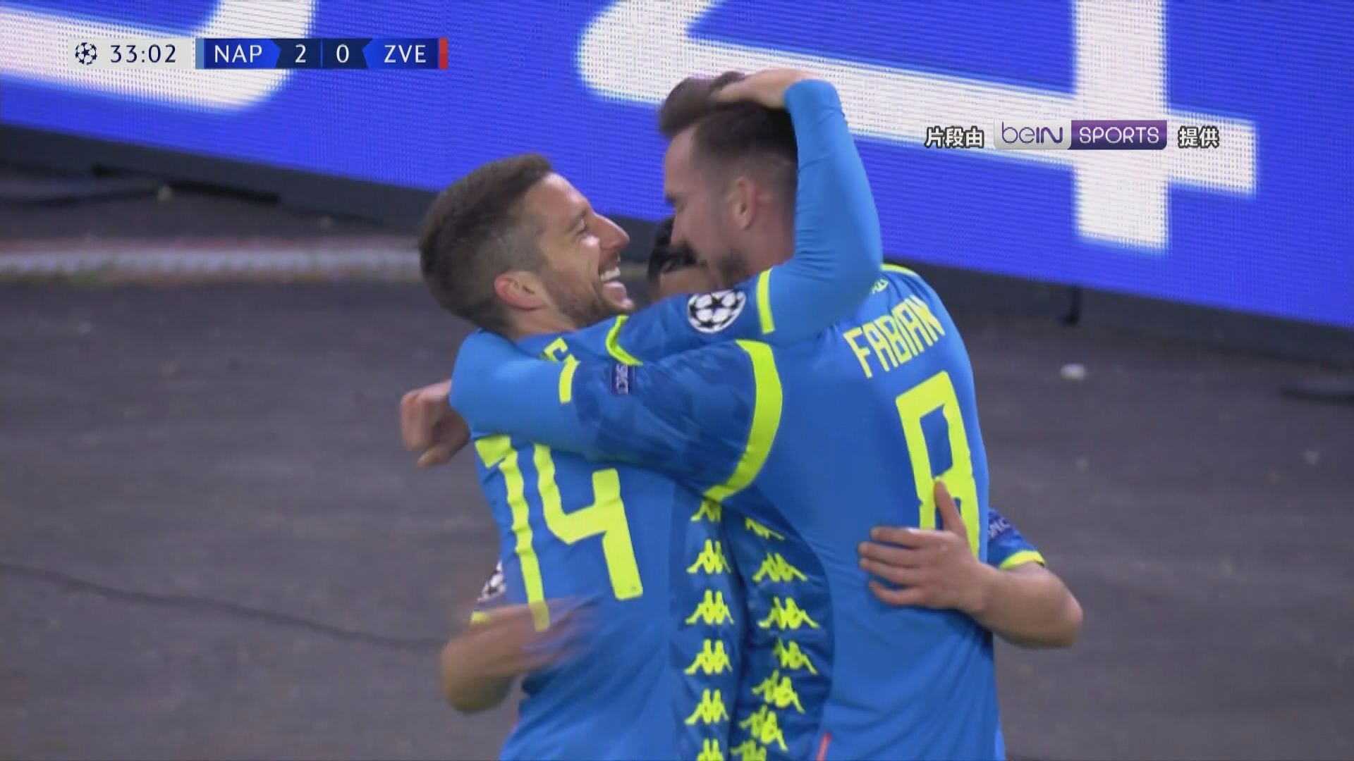 歐聯C組　拿玻里3：1貝爾格萊德紅星 