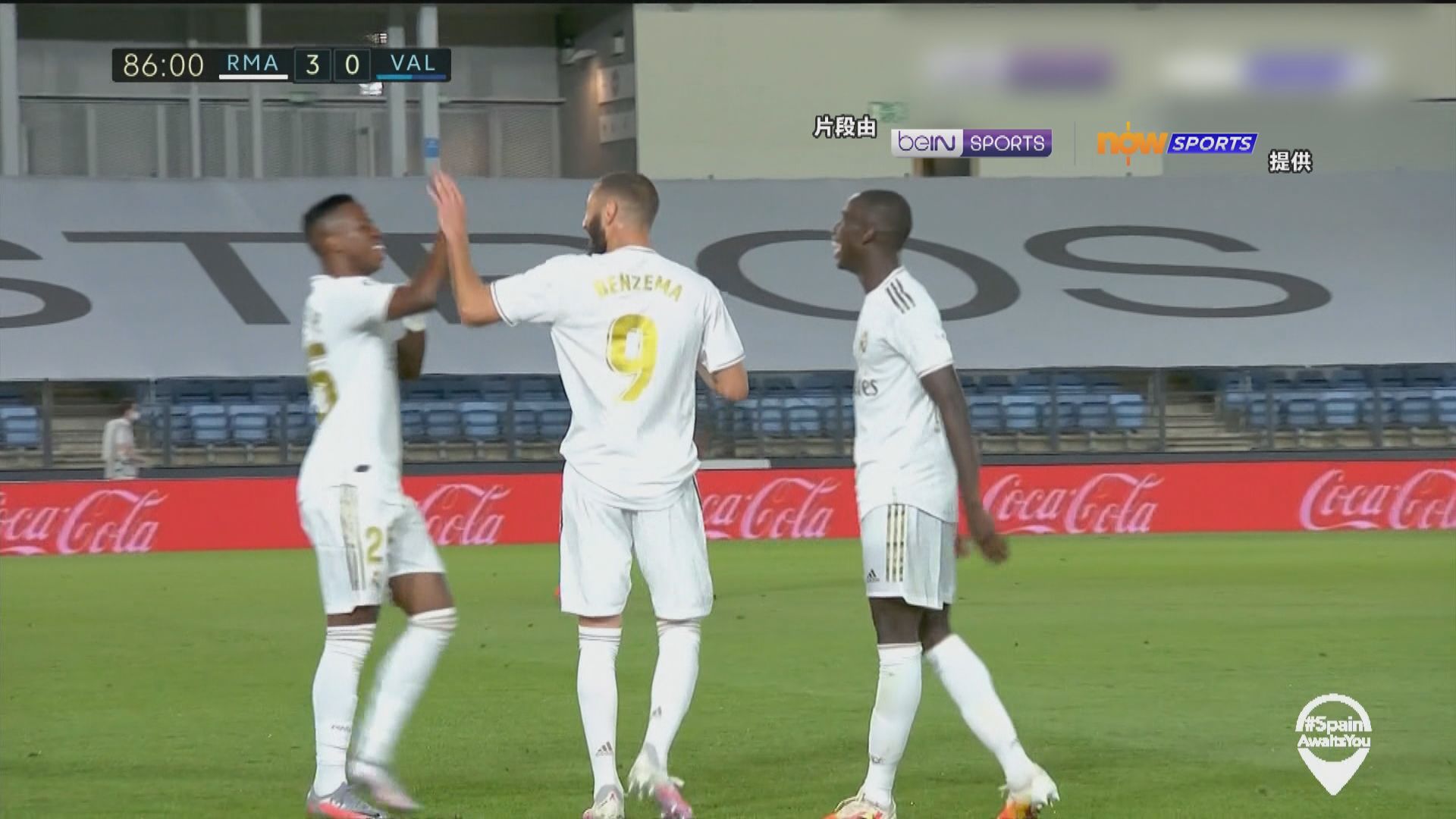 西甲　皇馬3:0華倫西亞