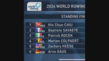 賽艇港隊代表趙顯臻世界盃分站摘冠創歷史