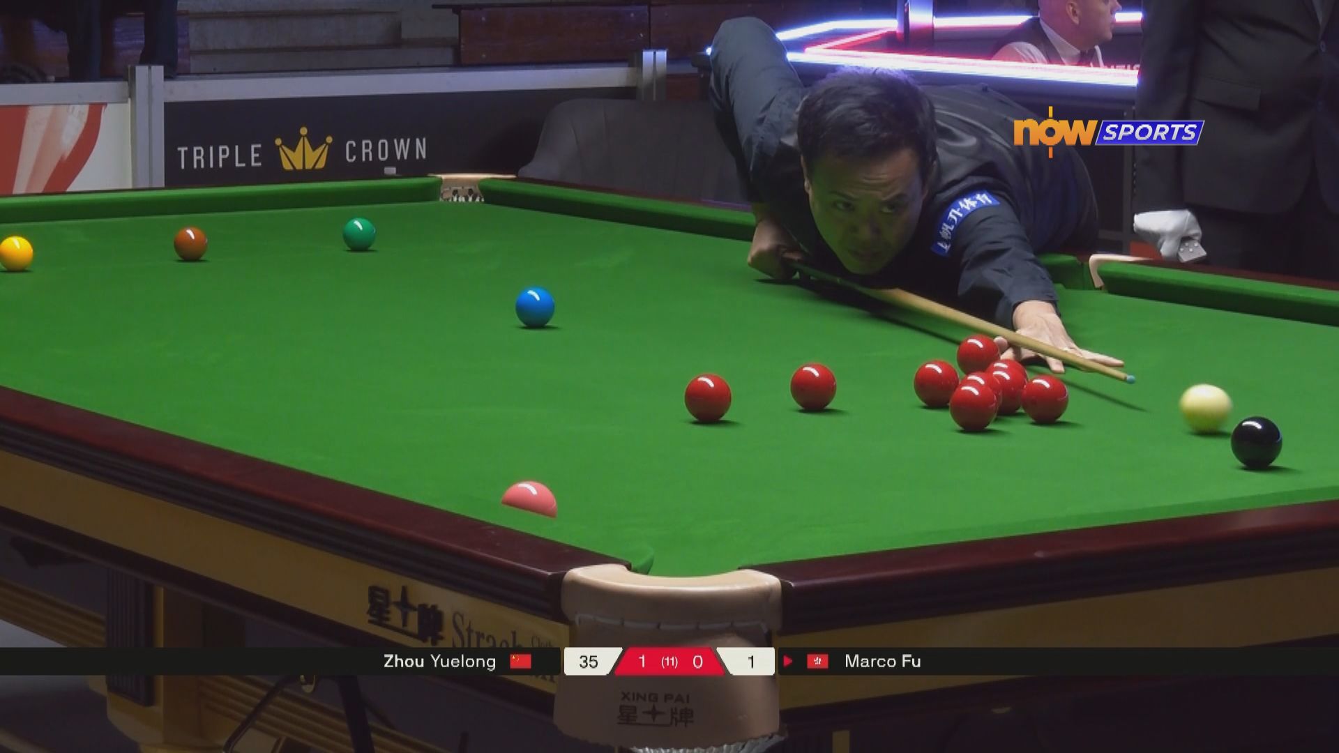 英國桌球錦標賽外圍賽　傅家俊落後周躍龍4局後退賽