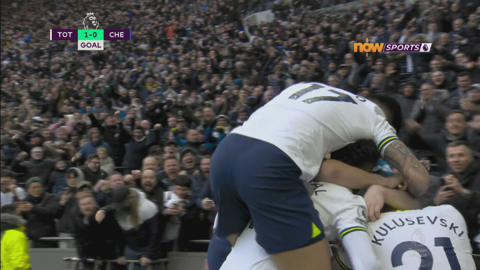 英超　熱刺 2:0 車路士