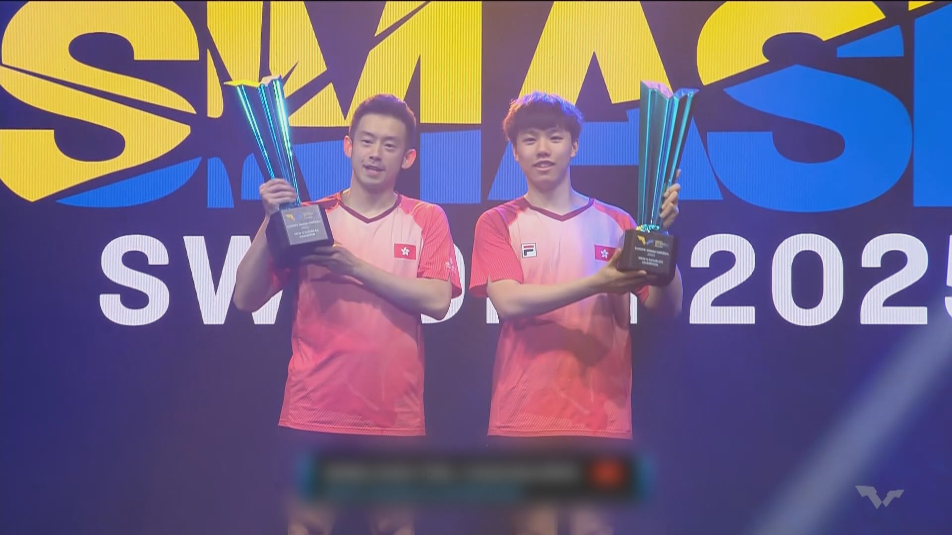 港隊乒乓球男雙組合黃鎮廷和陳顥樺　世界排名首度升上第一