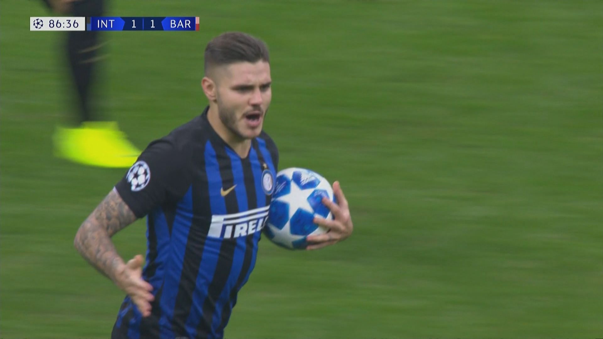 歐聯B組　國際米蘭1:1巴塞羅那