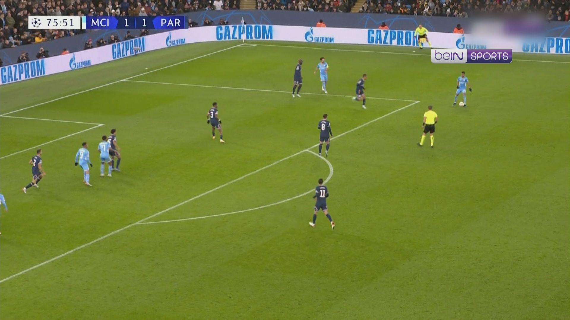 歐聯A組　曼城2:1巴黎聖日耳門