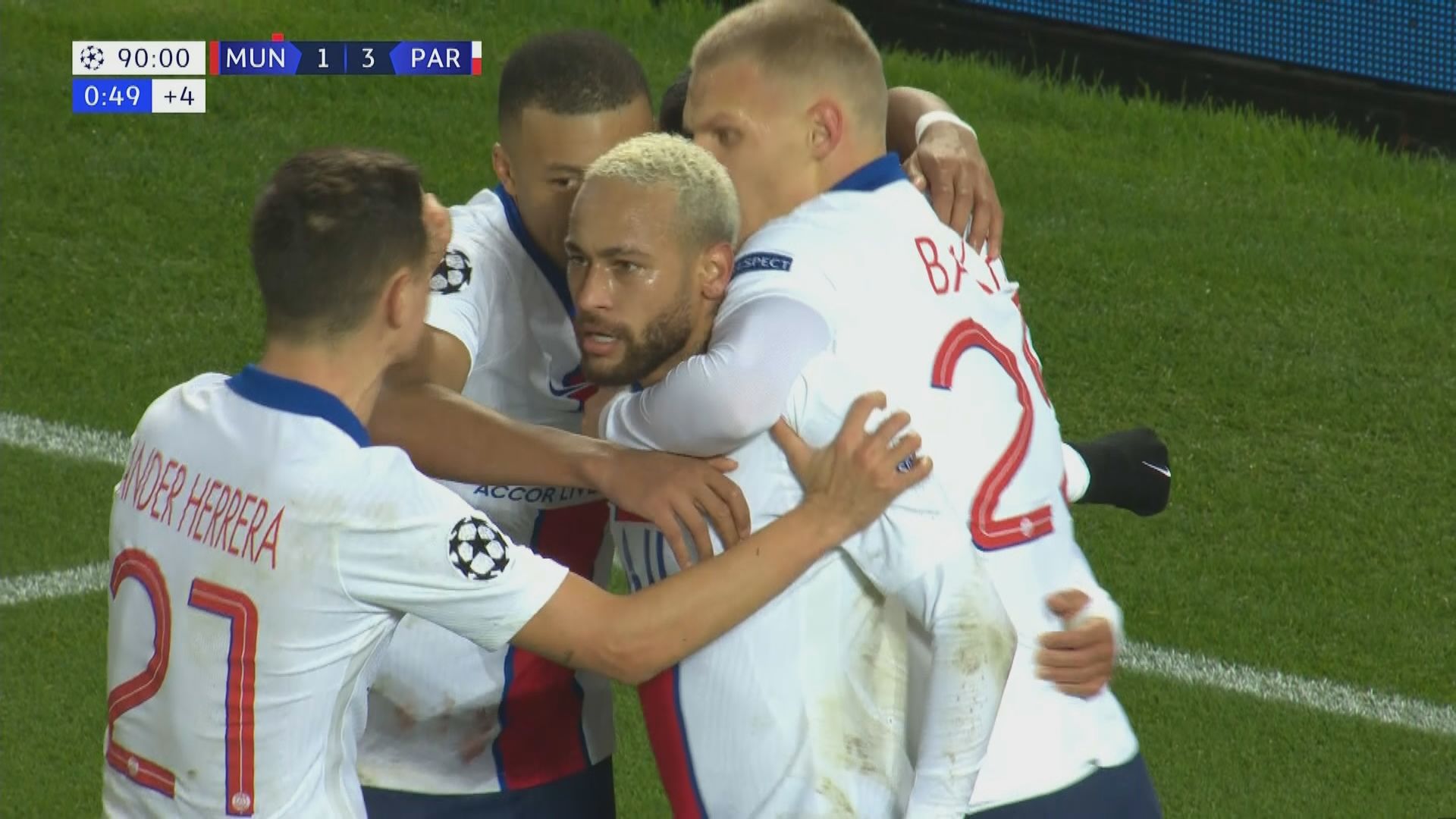 歐聯　曼聯1:3巴黎聖日耳門