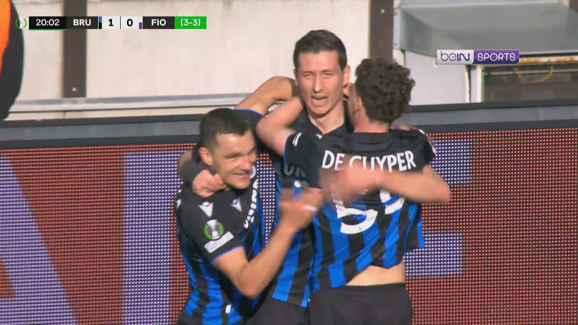 歐協聯四強次回合 布魯日1:1費倫天拿(總比數3:4)