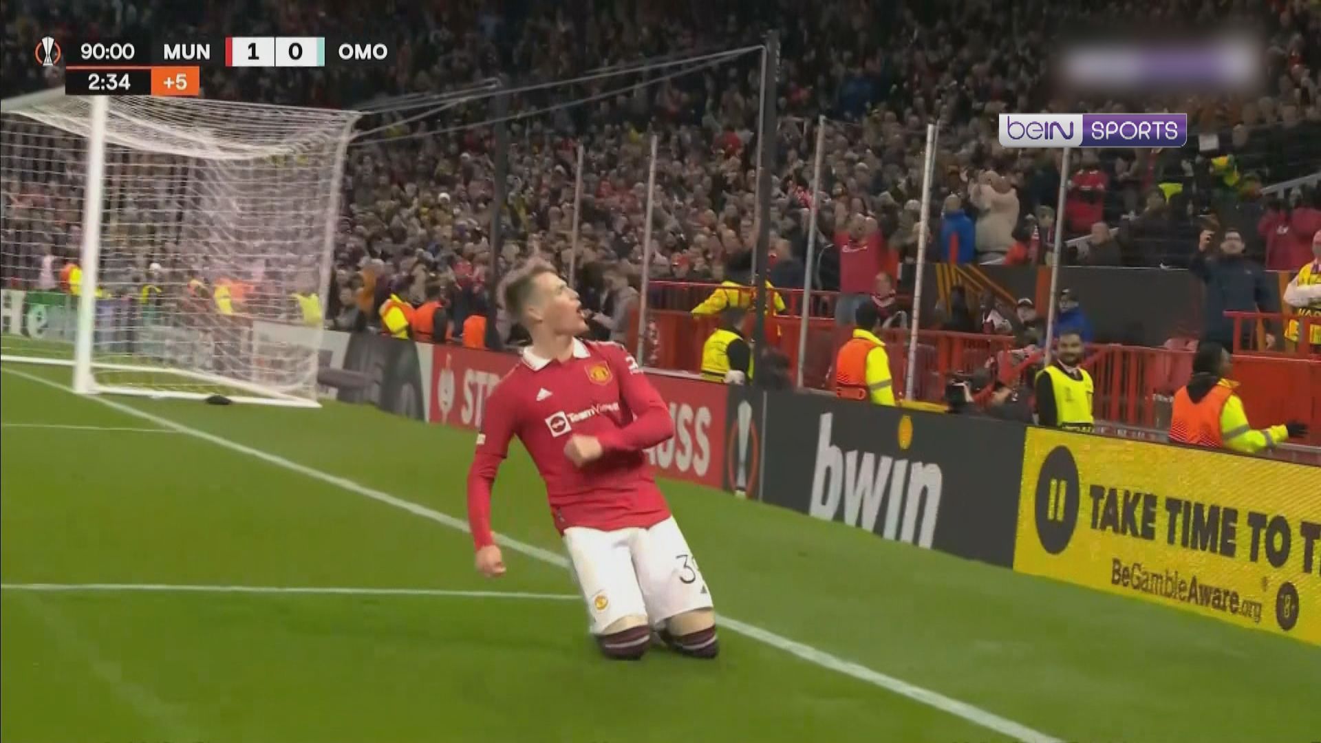 歐霸盃E組　曼聯 1:0 奧莫尼亞