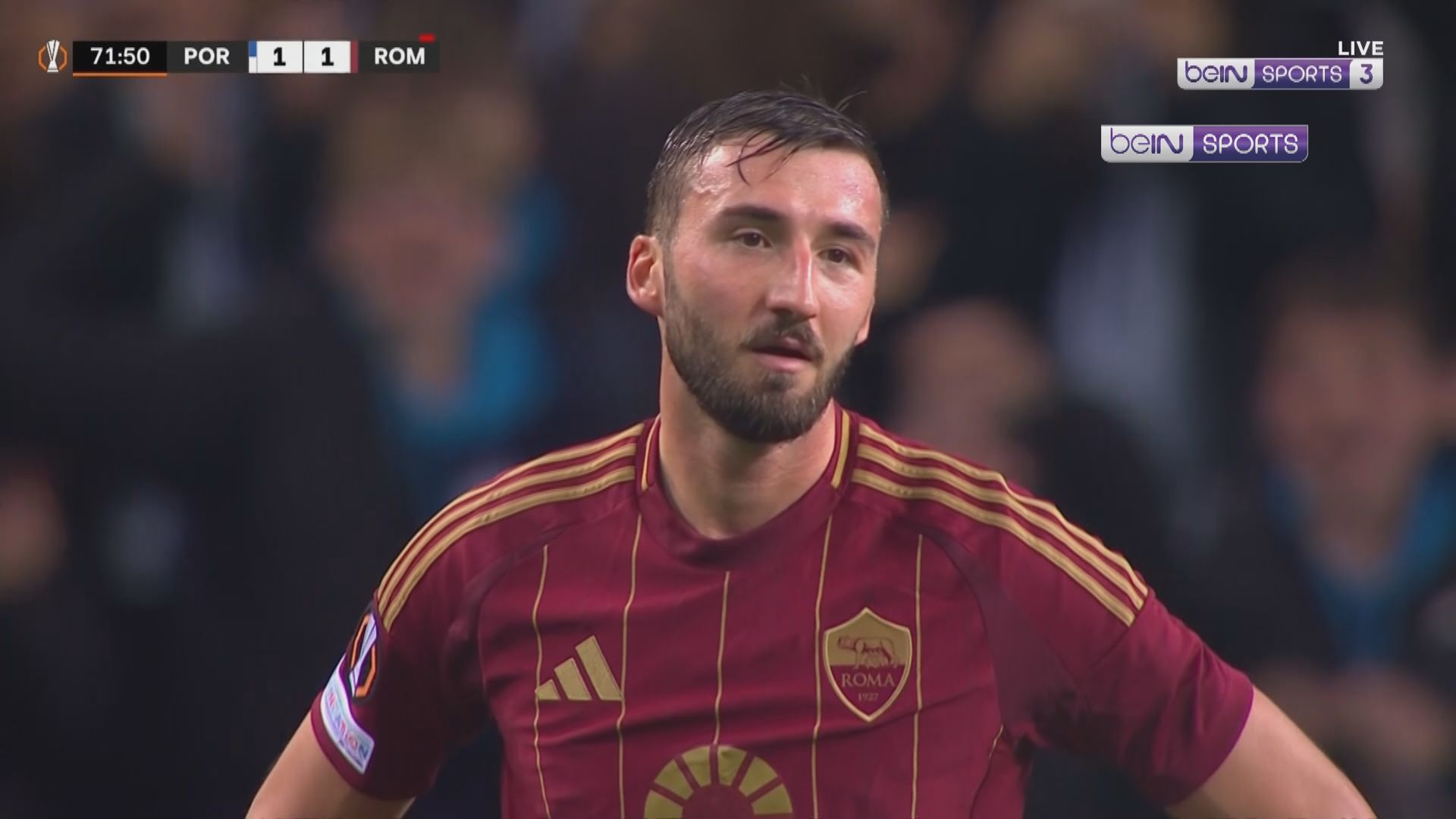 歐霸淘汰階段附加賽首回合　波圖 1:1 羅馬