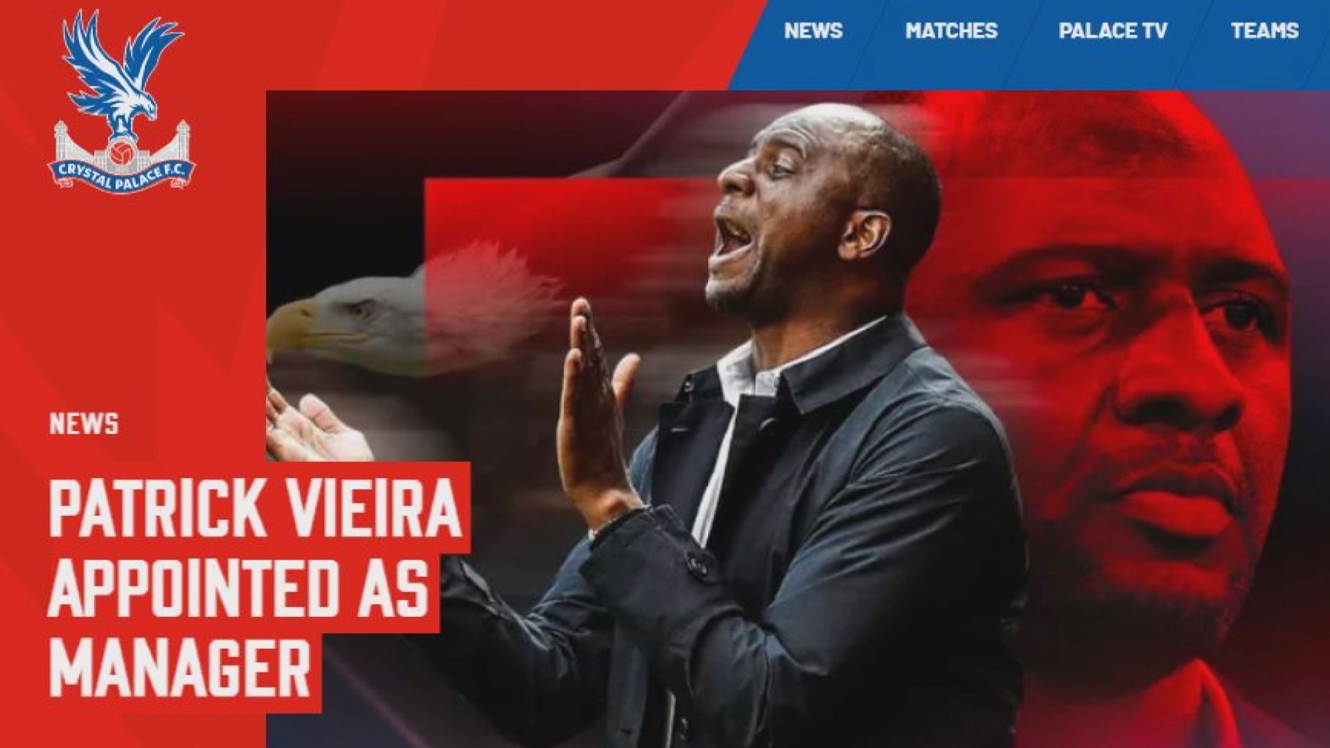 水晶宮宣布聘請韋拉為教練